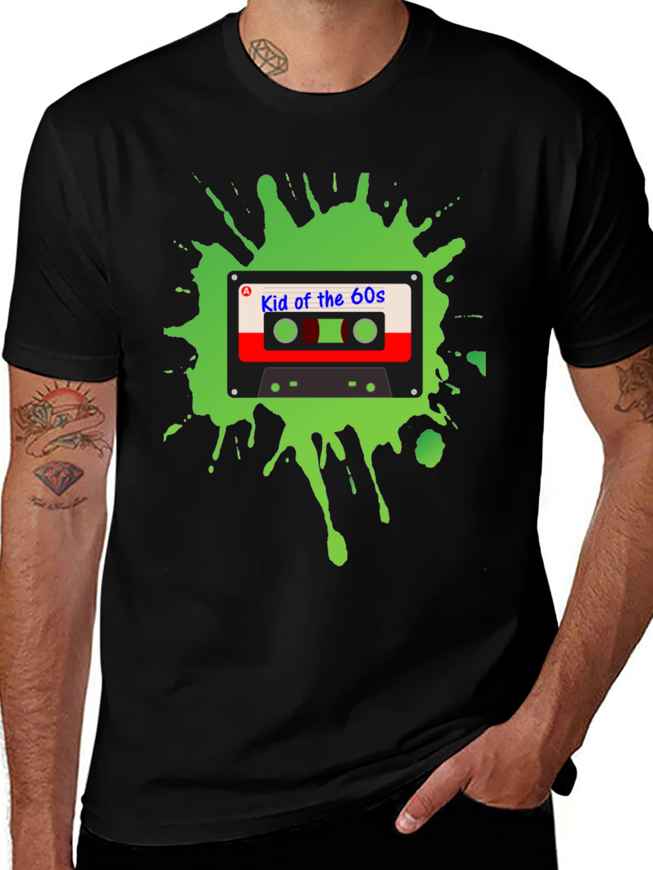 Variant 5 of Retro "Kid of the 60s" Cassette Tape Graphic T-Shirt