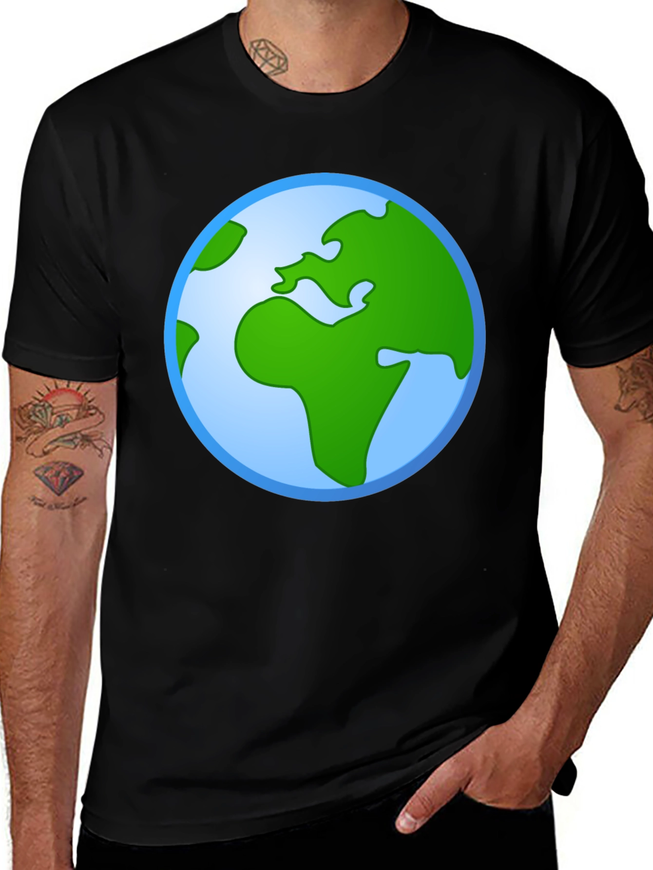 Earth Graphic Black T-Shirt