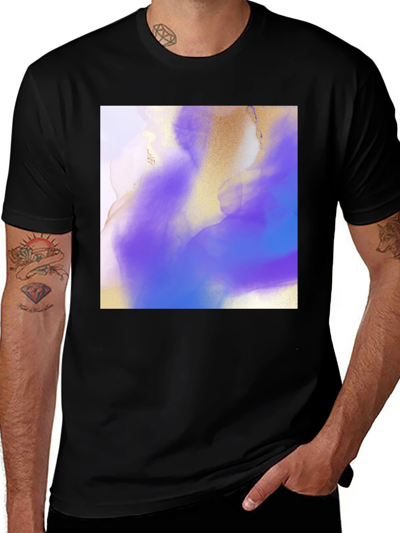 Variant 23 of Abstract Art T-Shirt - Black