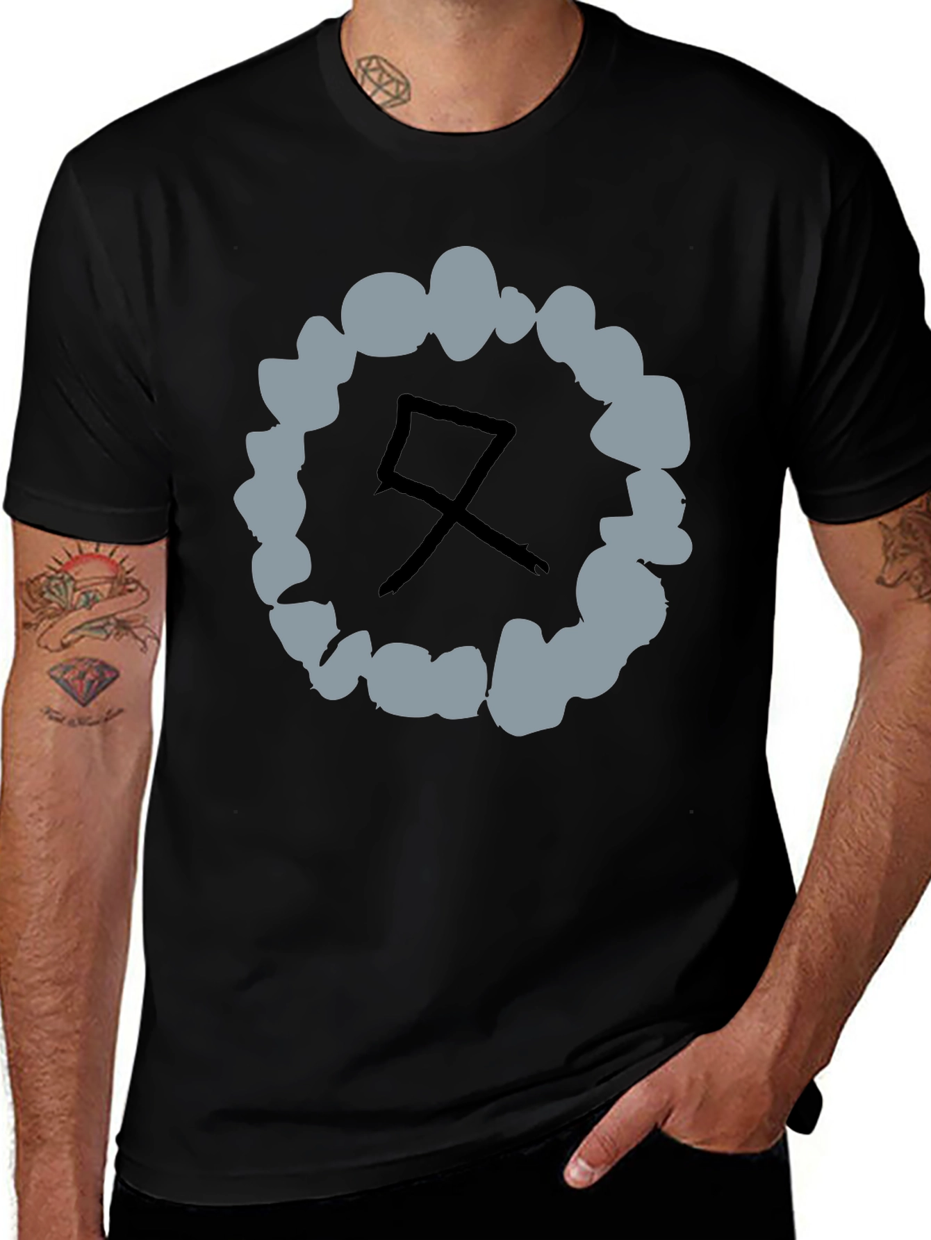Variant 9 of Mystic Rune Circle Black T-Shirt