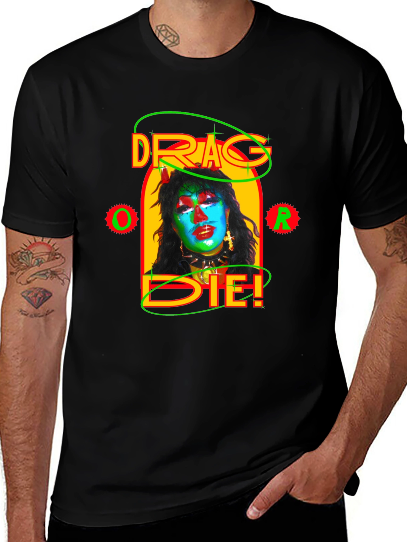 Variant 29 of Drag or Die Graphic Tee - Black Unisex T-Shirt