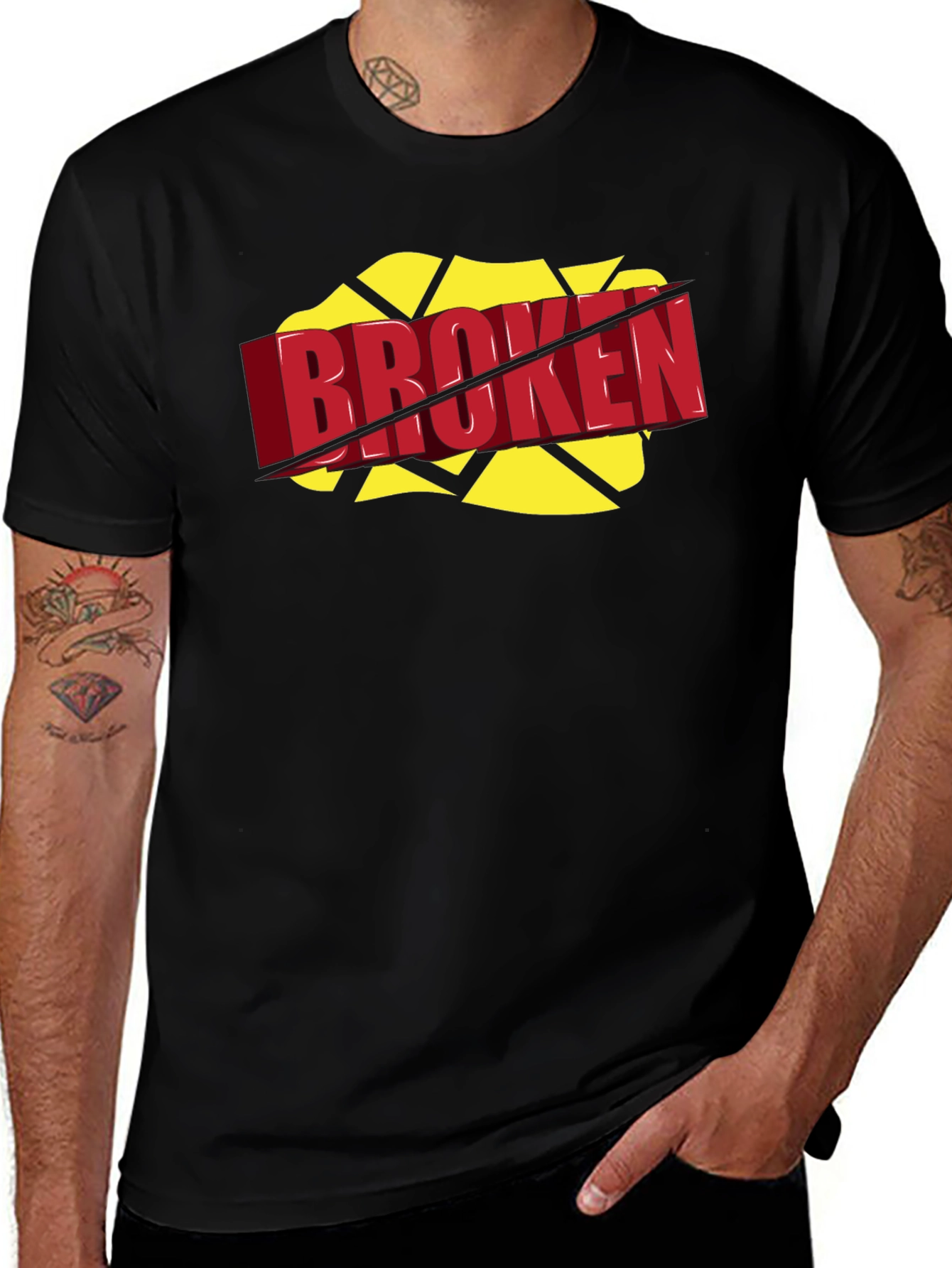 Variant 4 of Broken Graphic Tee - Bold Statement Shirt