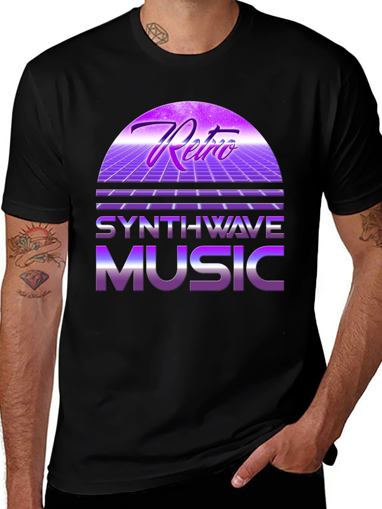 Variant 8 of Retro Synthwave Music T-Shirt