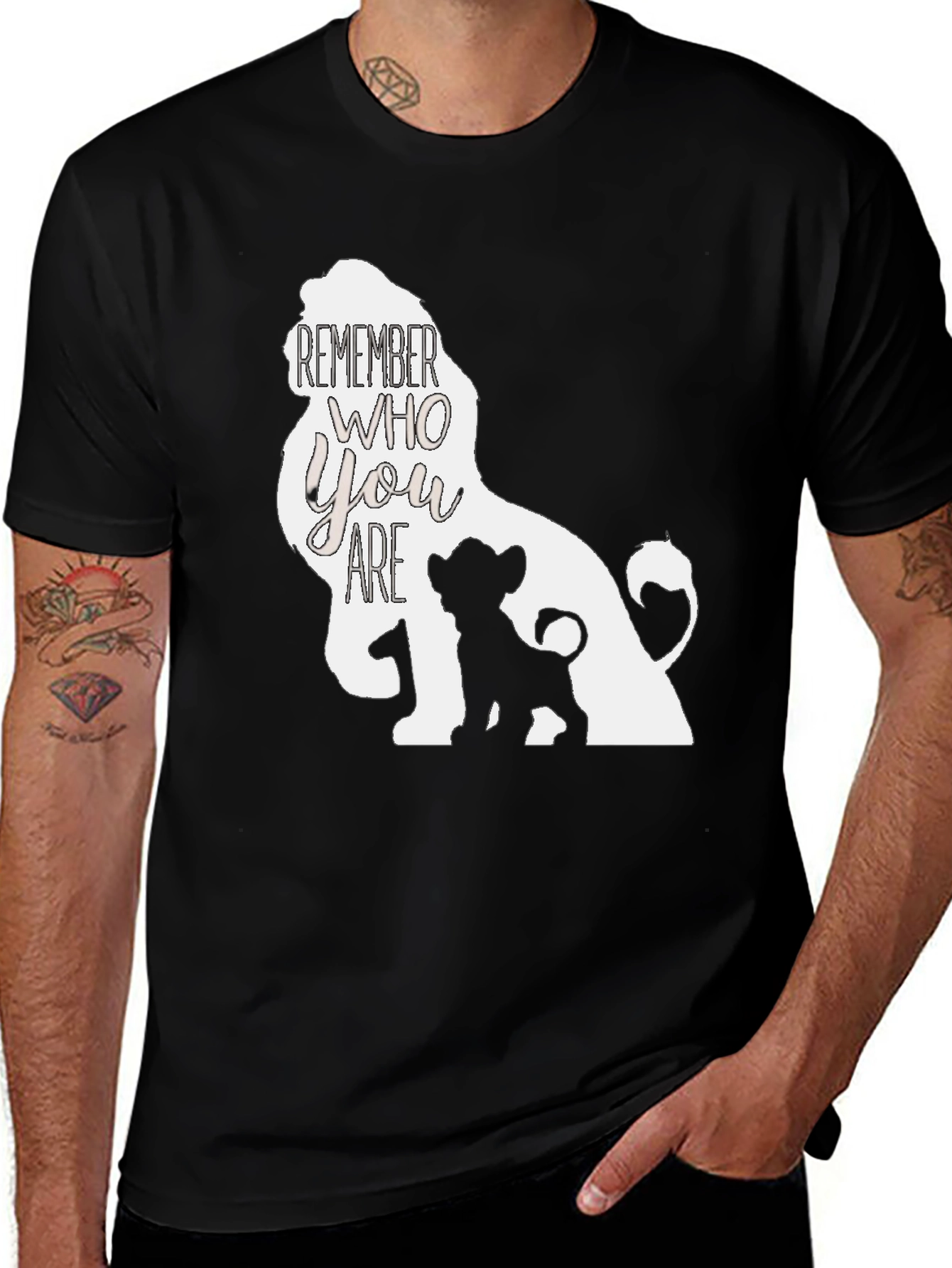 Variant 25 of Remember Who You Are Graphic Tee - Black