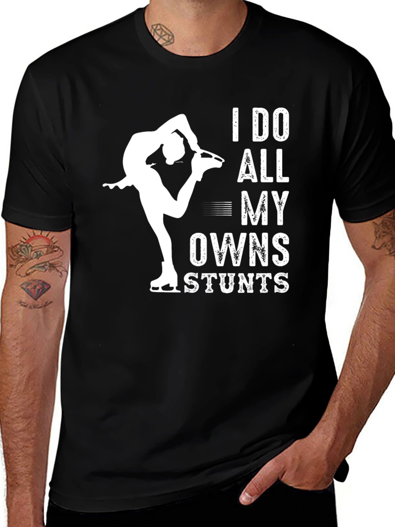 Variant 11 of I Do All My Own Stunts Figure Skating T-Shirt