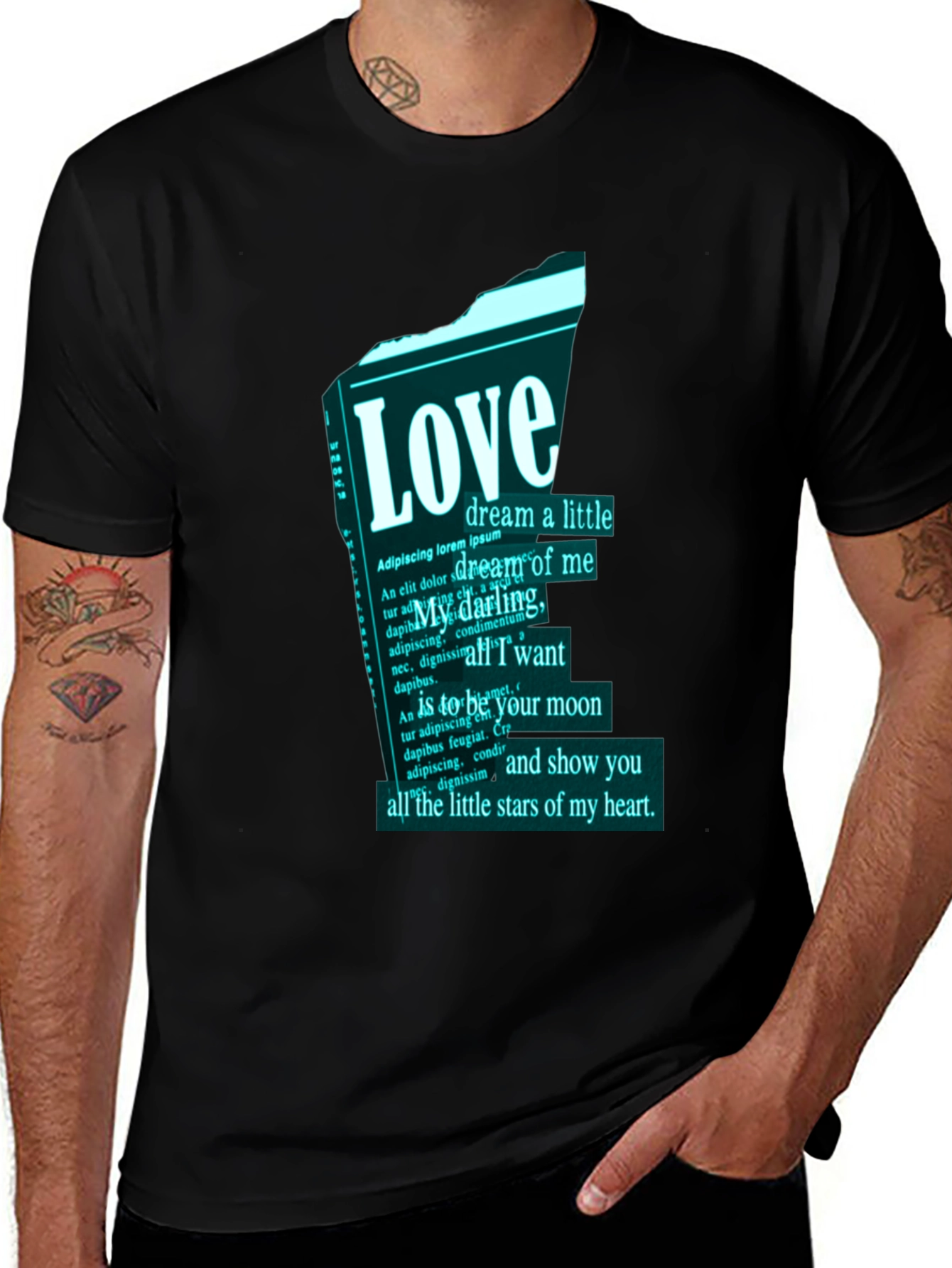 Variant 2 of Love Poem Graphic T-Shirt - Unique Design