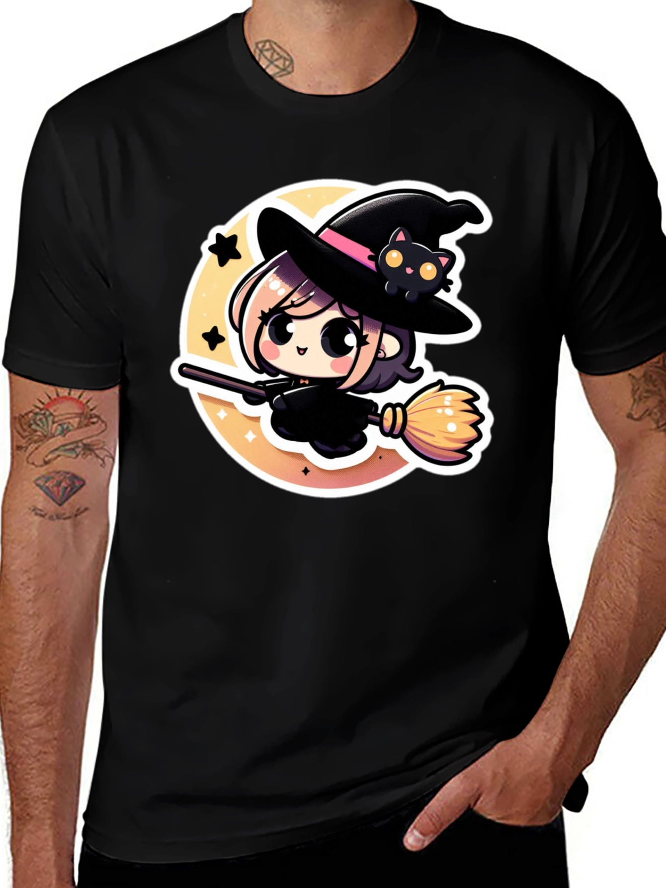 Kawaii Witch T-Shirt - Cute Halloween Tee