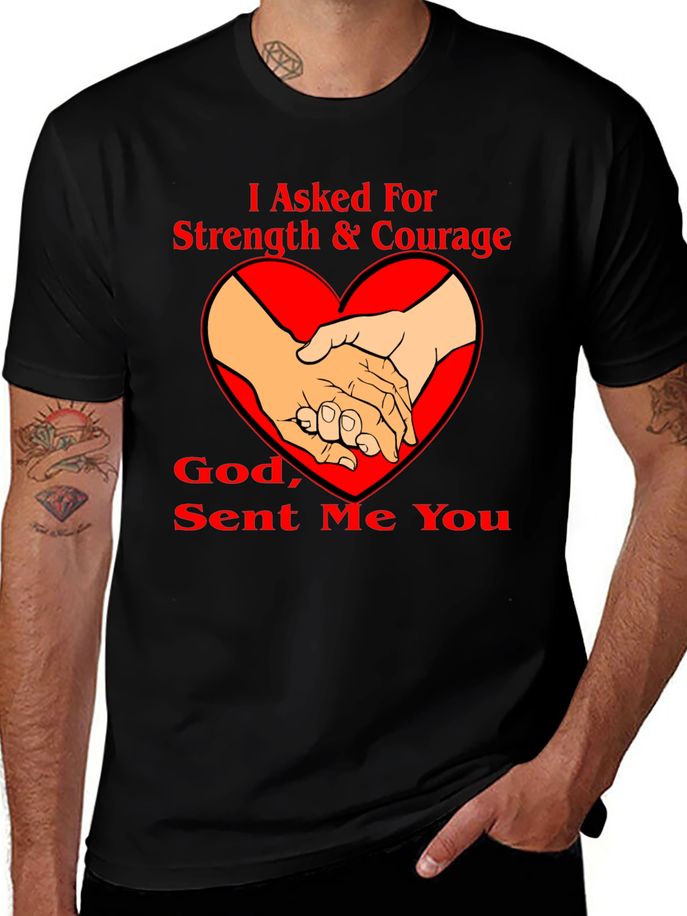 Variant 2 of Strength & Courage Graphic T-Shirt