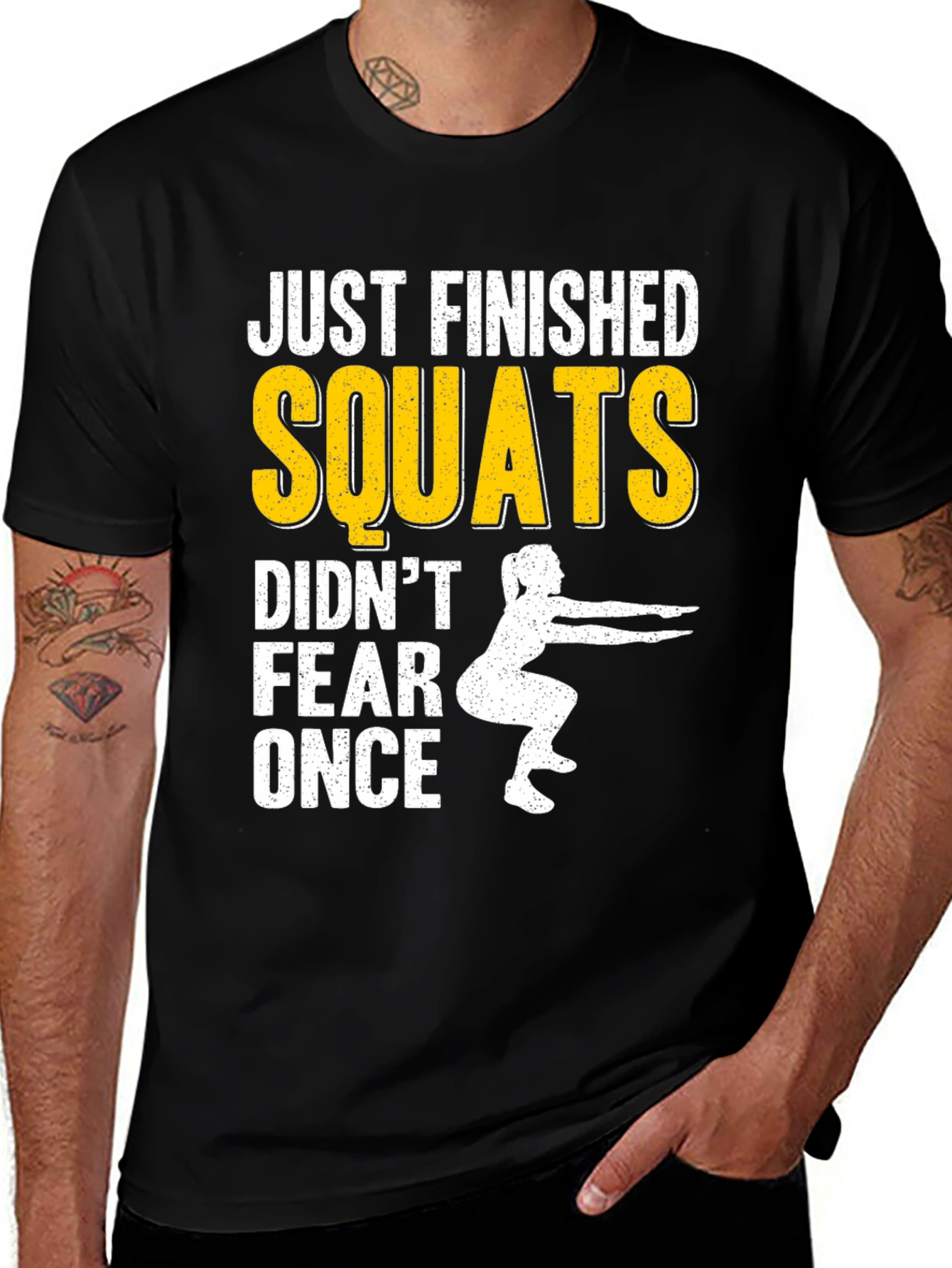 Variant 25 of Just Finished Squats T-Shirt - Workout Apparel