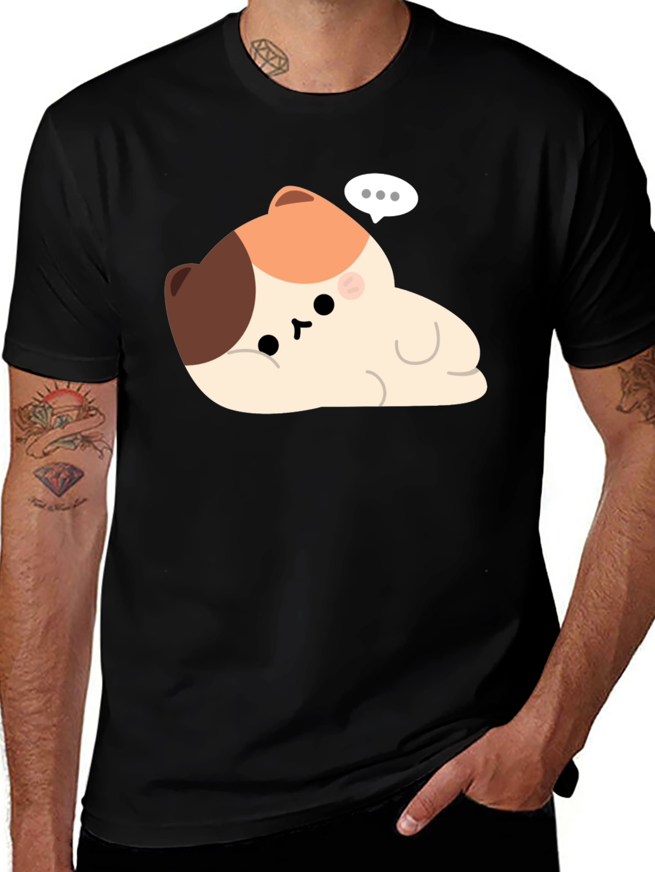 Variant 10 of Cute Cartoon Cat Graphic T-Shirt