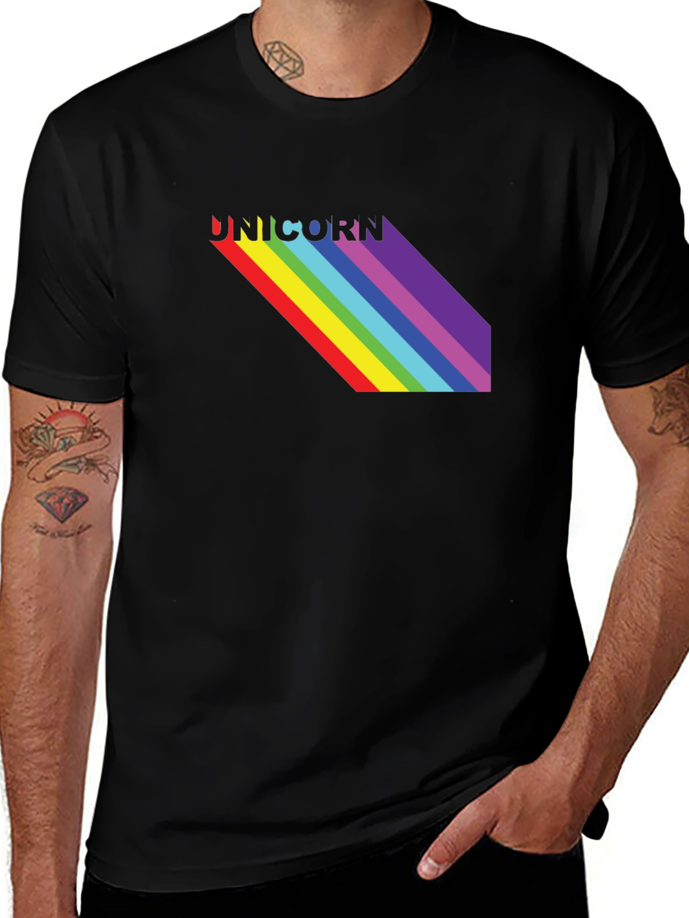 Unicorn Rainbow Graphic T-Shirt - Unisex