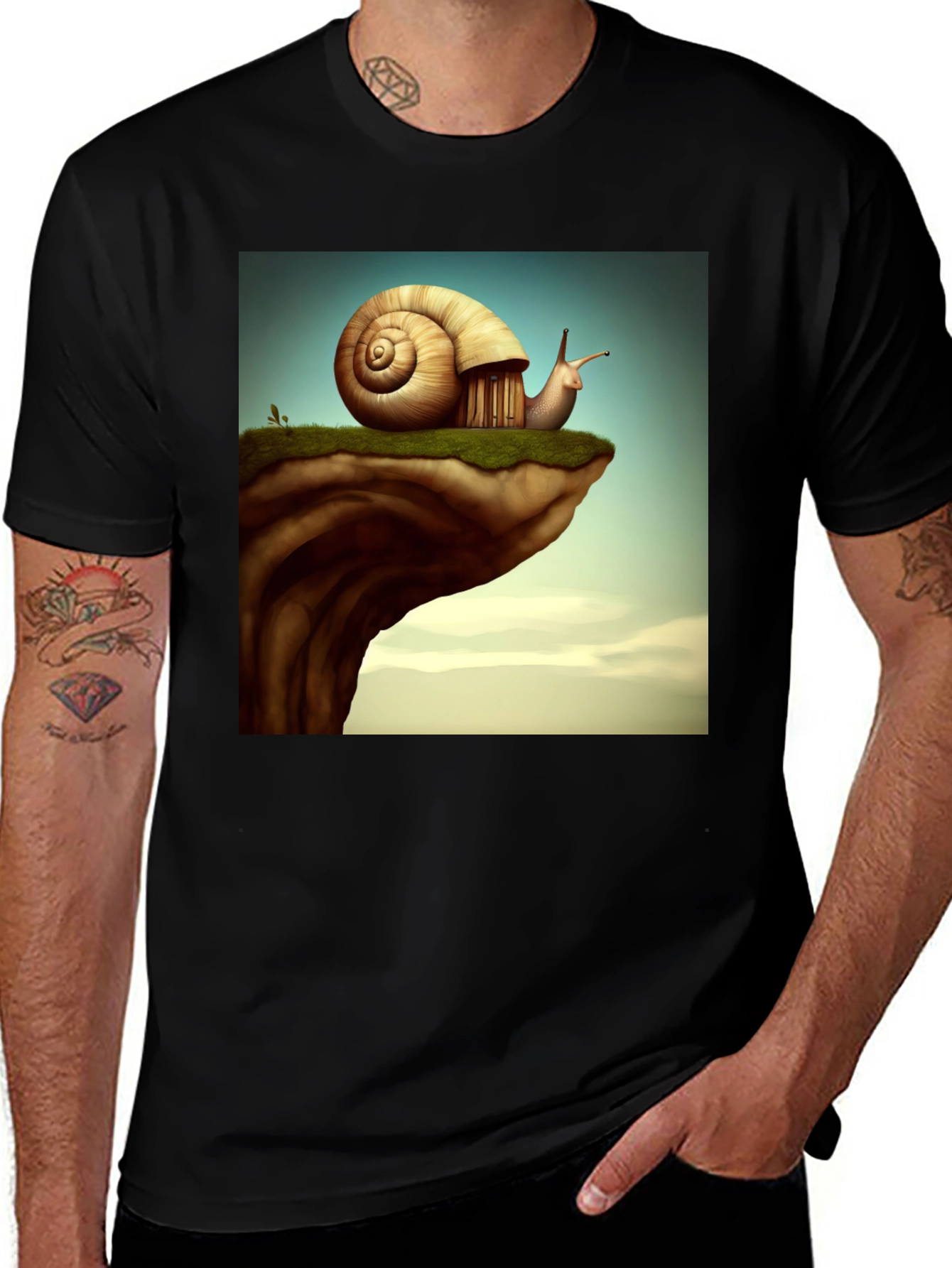 Variant 28 of Snail House Cliff Edge T-Shirt
