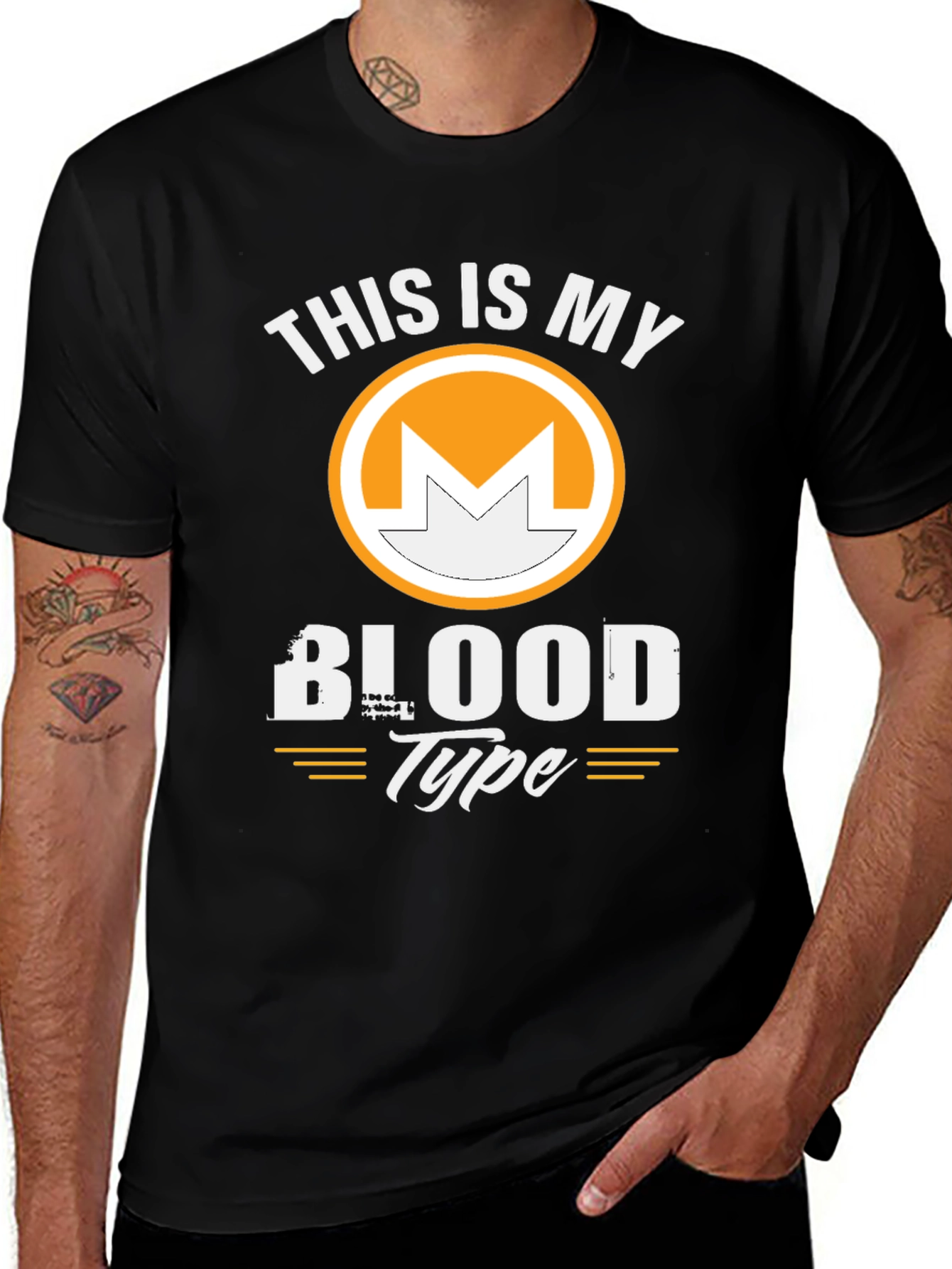 Variant 30 of Monero Blood Type T-Shirt - Crypto Fan Apparel