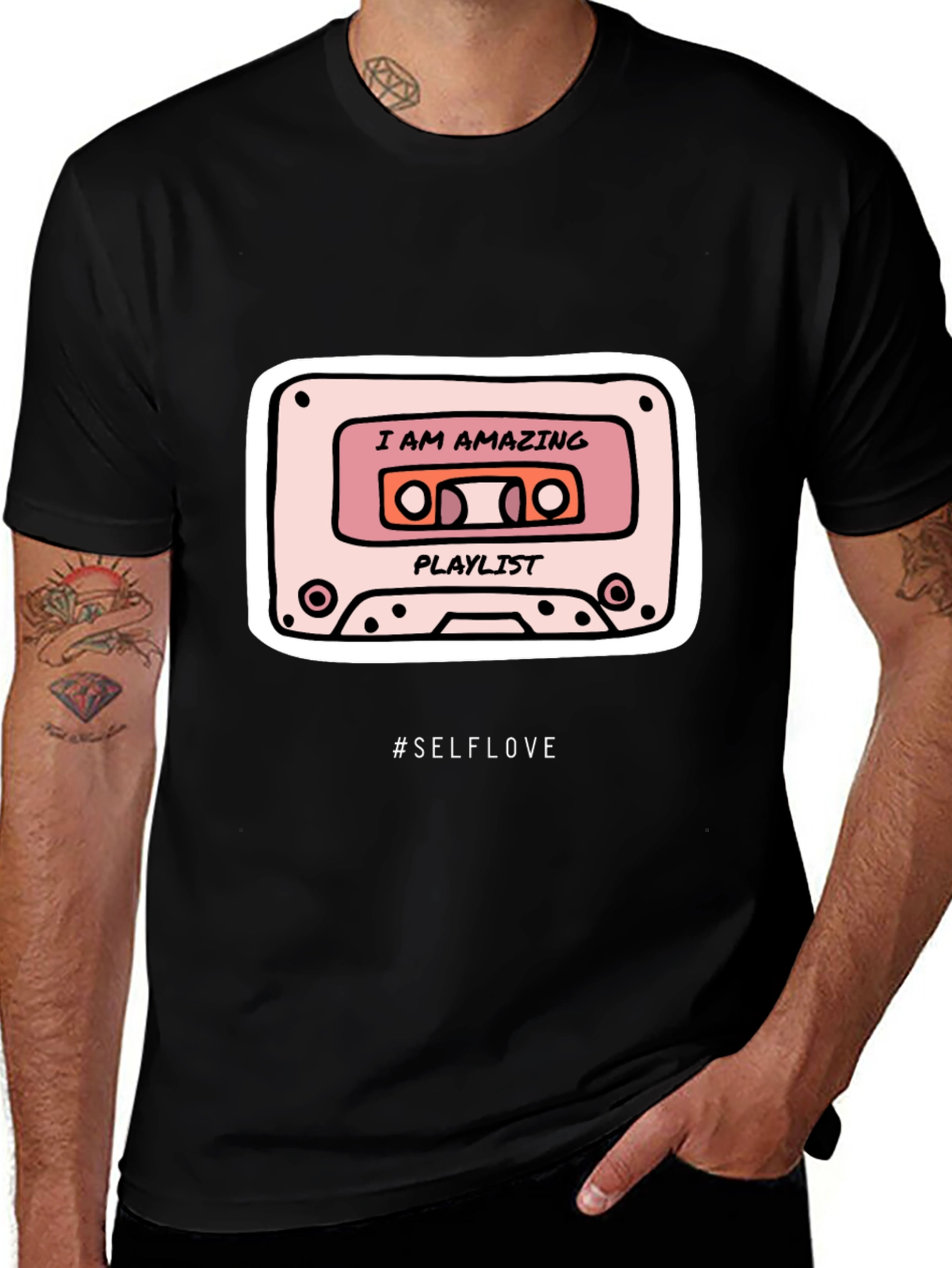 Variant 10 of I AM AMAZING Playlist T-Shirt - #SELFLOVE