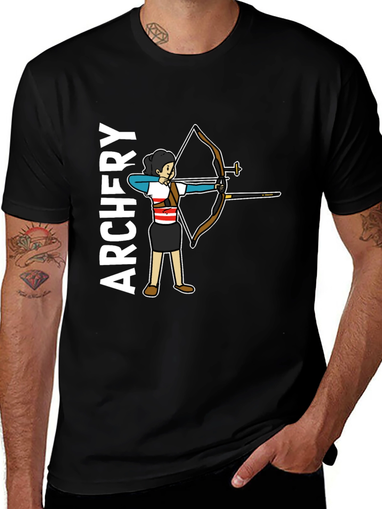 Variant 6 of Archery Girl Graphic Tee - Target Practice T-Shirt