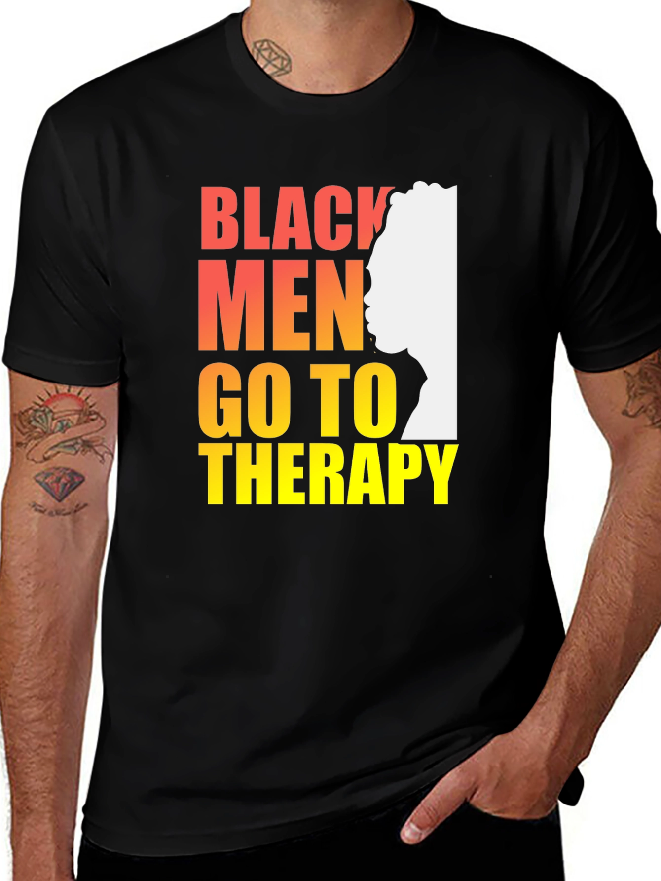 Variant 21 of Black Men Go To Therapy Graphic T-Shirt