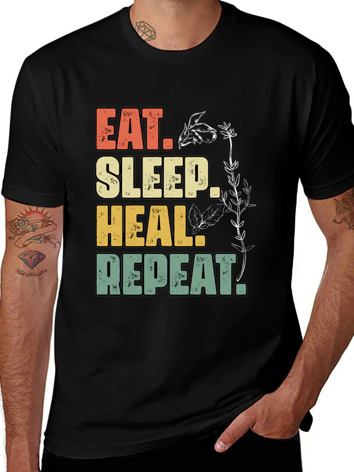 Variant 12 of Eat Sleep Heal Repeat Graphic Tee