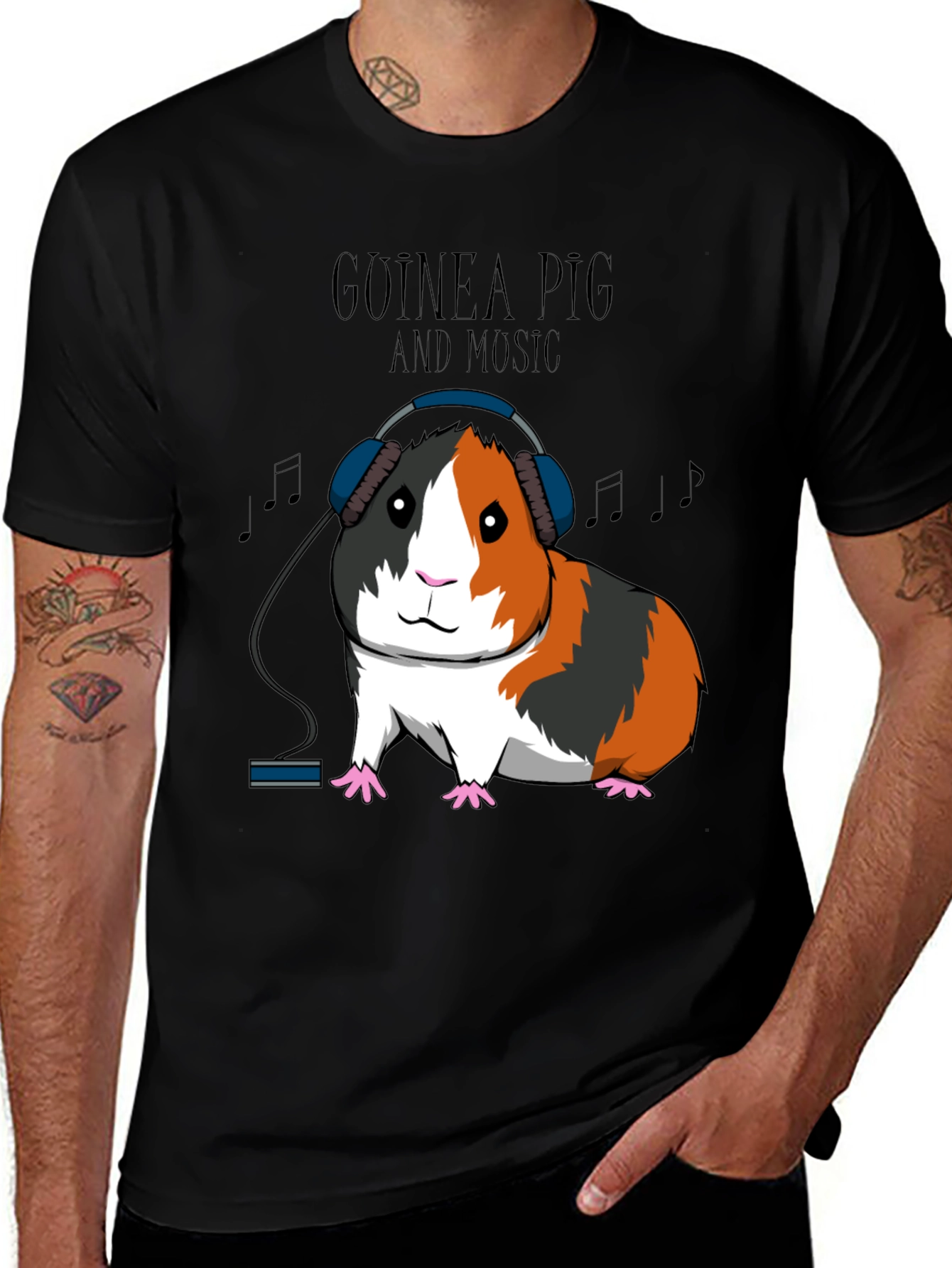 Variant 10 of Guinea Pig Music Lover Tee