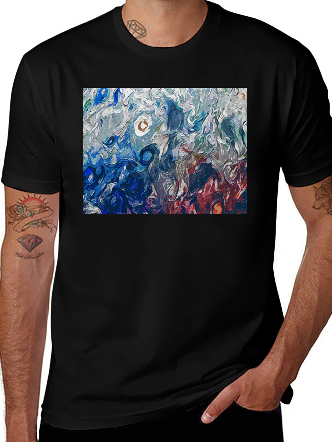 Variant 7 of Abstract Art Tee - Bold & Stylish