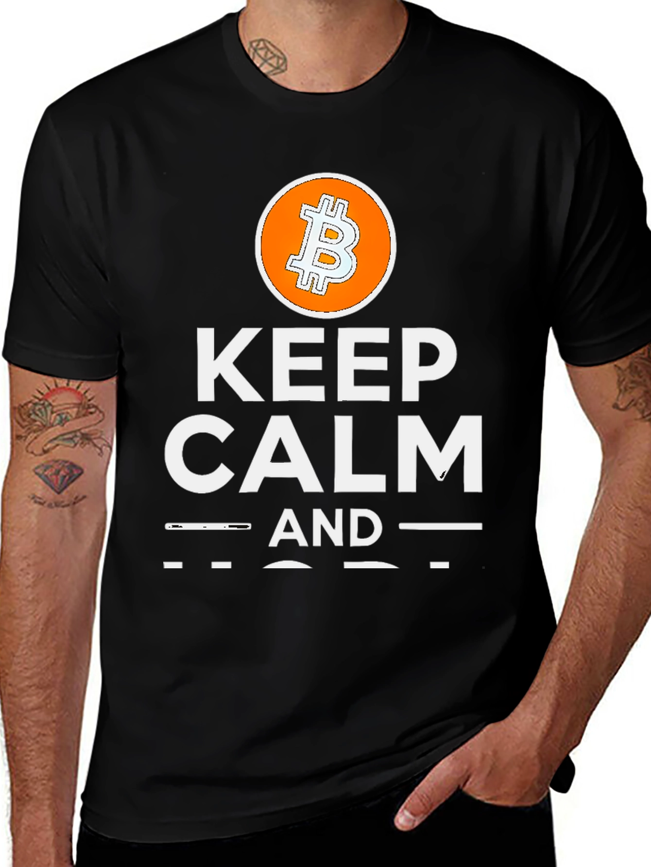 Variant 20 of Keep Calm and Bitcoin T-Shirt
