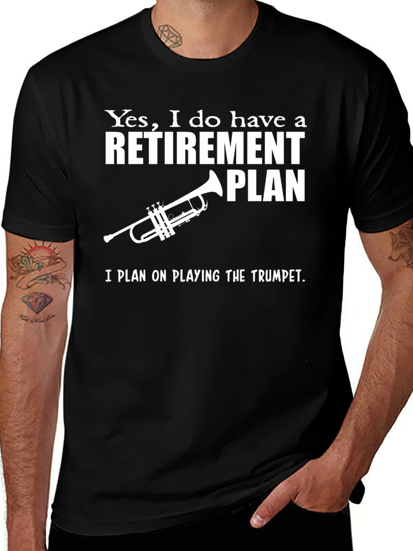 Funny Retirement Plan Trumpet T-Shirt