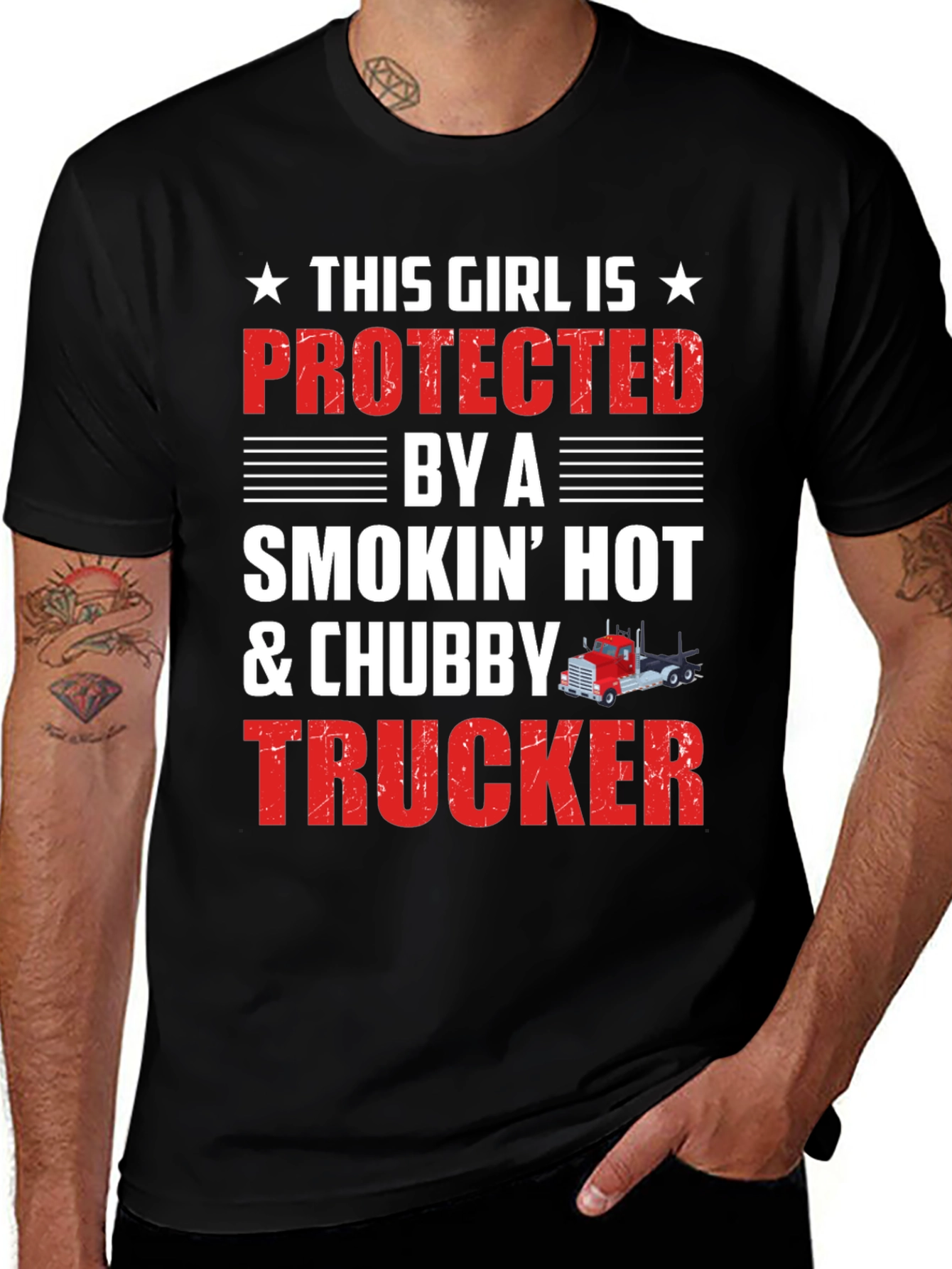 This Girl is Protected Trucker T-Shirt