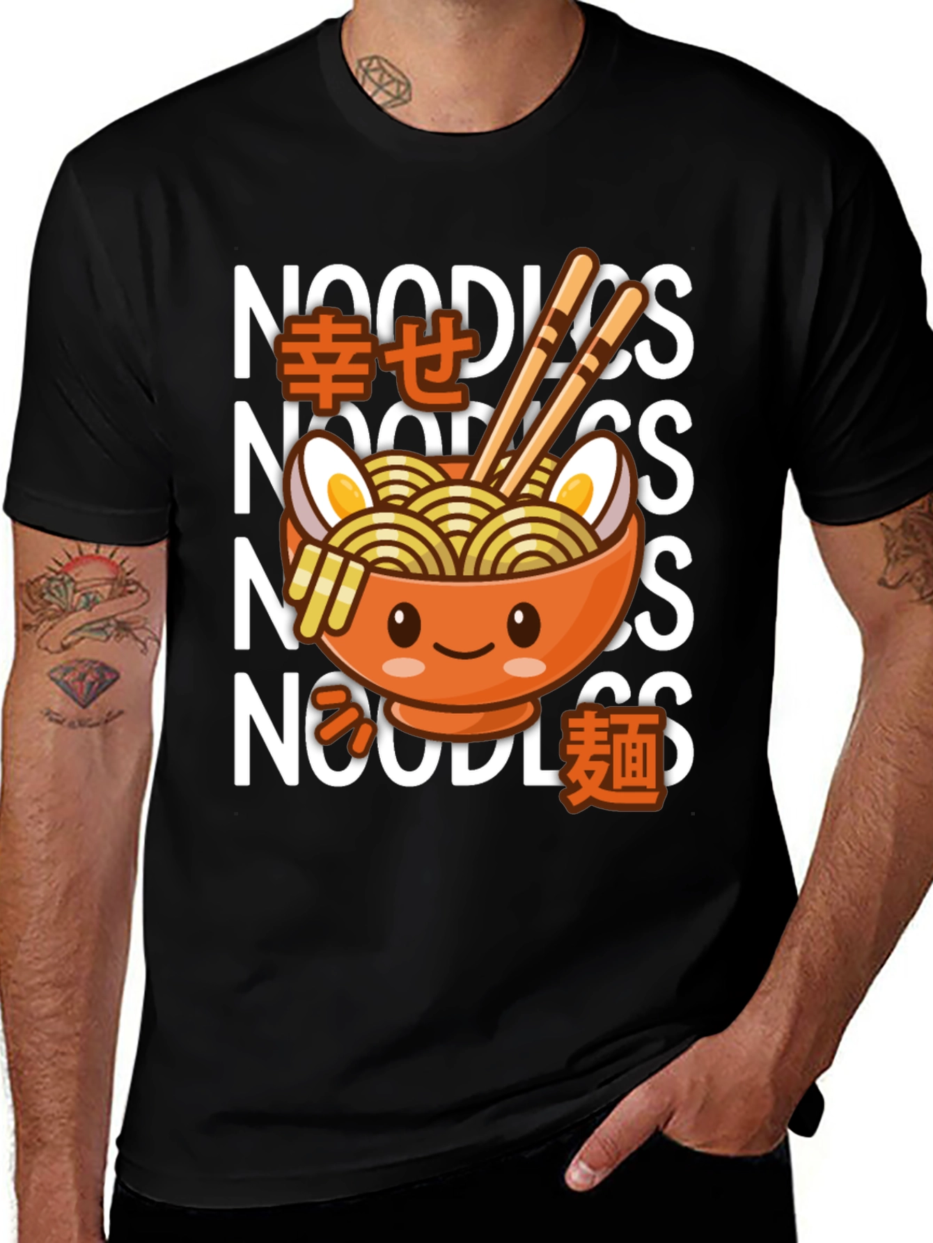 Variant 5 of Kawaii Noodles T-Shirt - Cute Ramen Bowl Design
