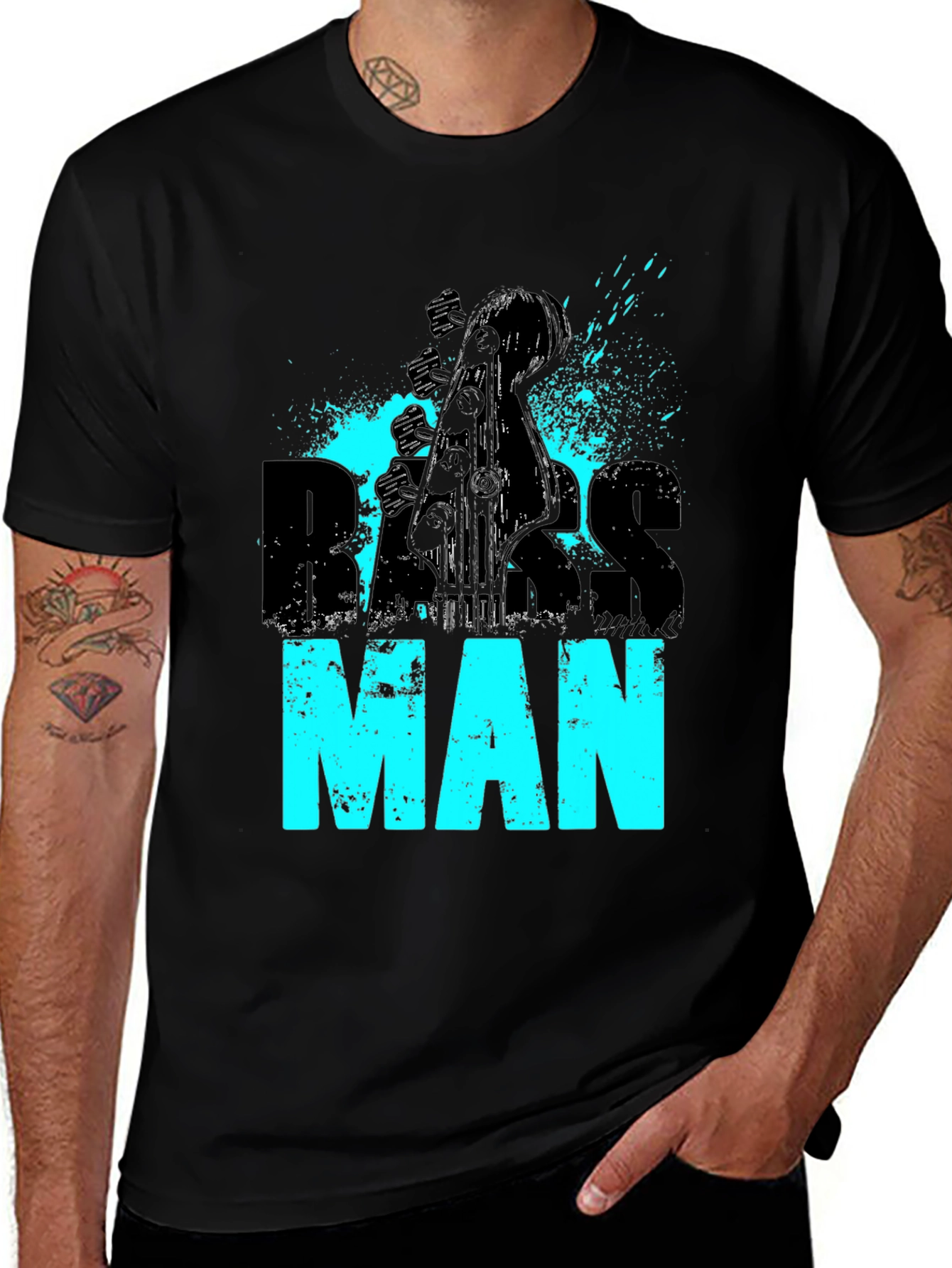 Bass Man Graphic T-Shirt - Music Lover Tee