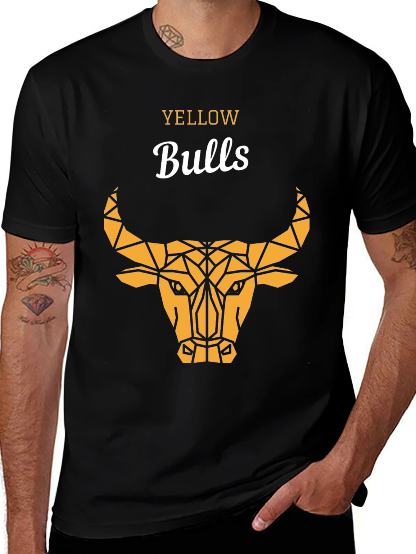 Variant 19 of Yellow Bulls Graphic Print T-Shirt