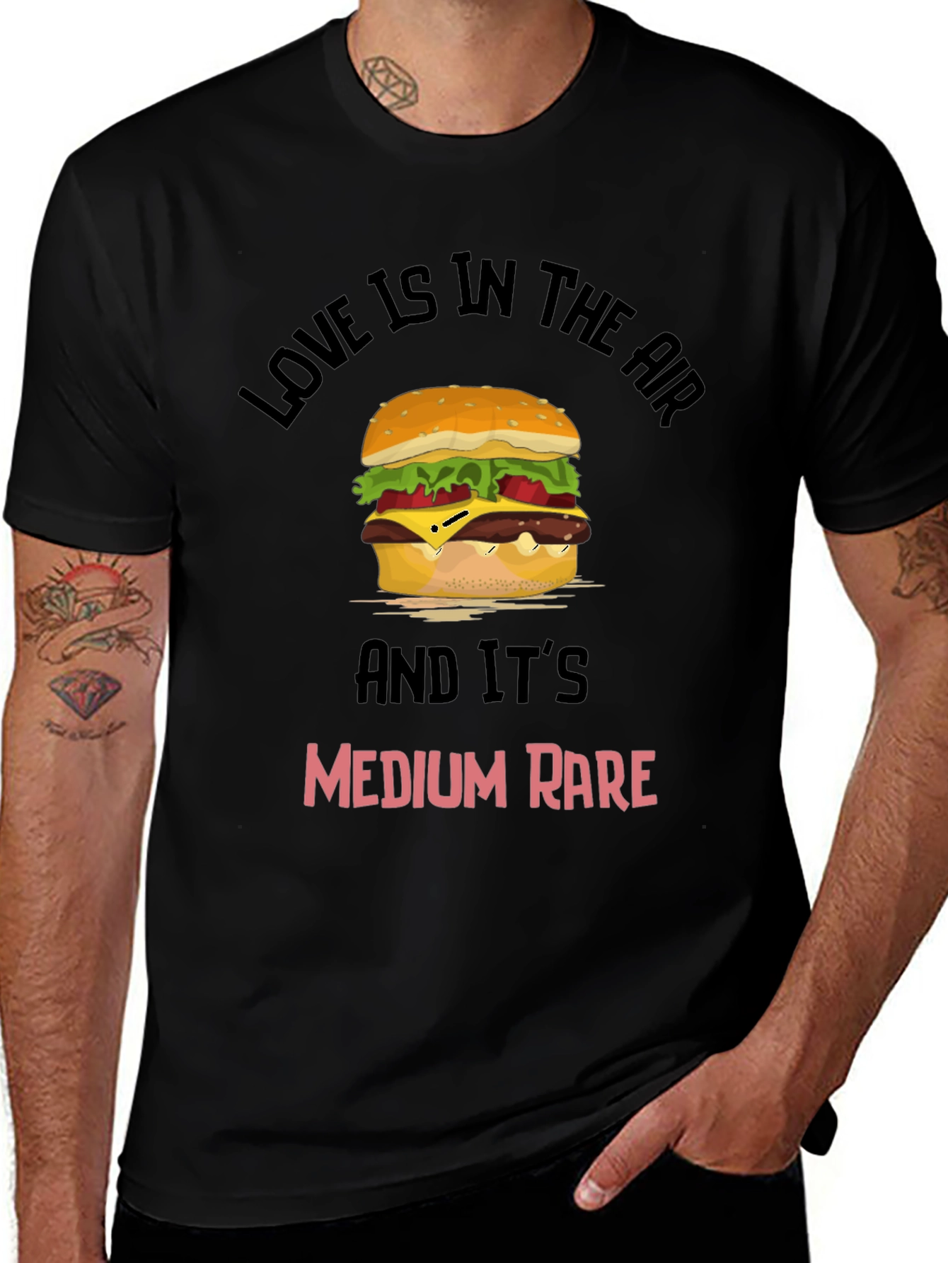 Variant 21 of Love is in the Air and It's Medium Rare T-Shirt