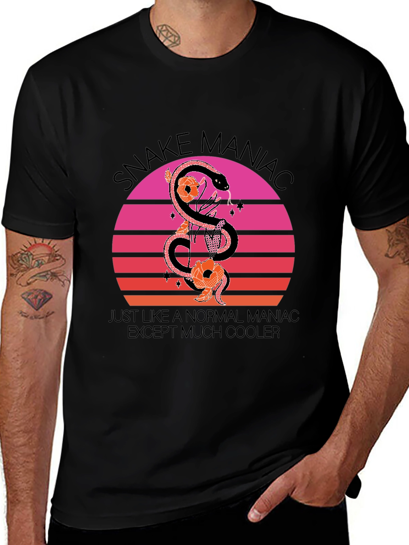 Variant 23 of Snake Maniac Graphic Tee - Cool & Unique Design