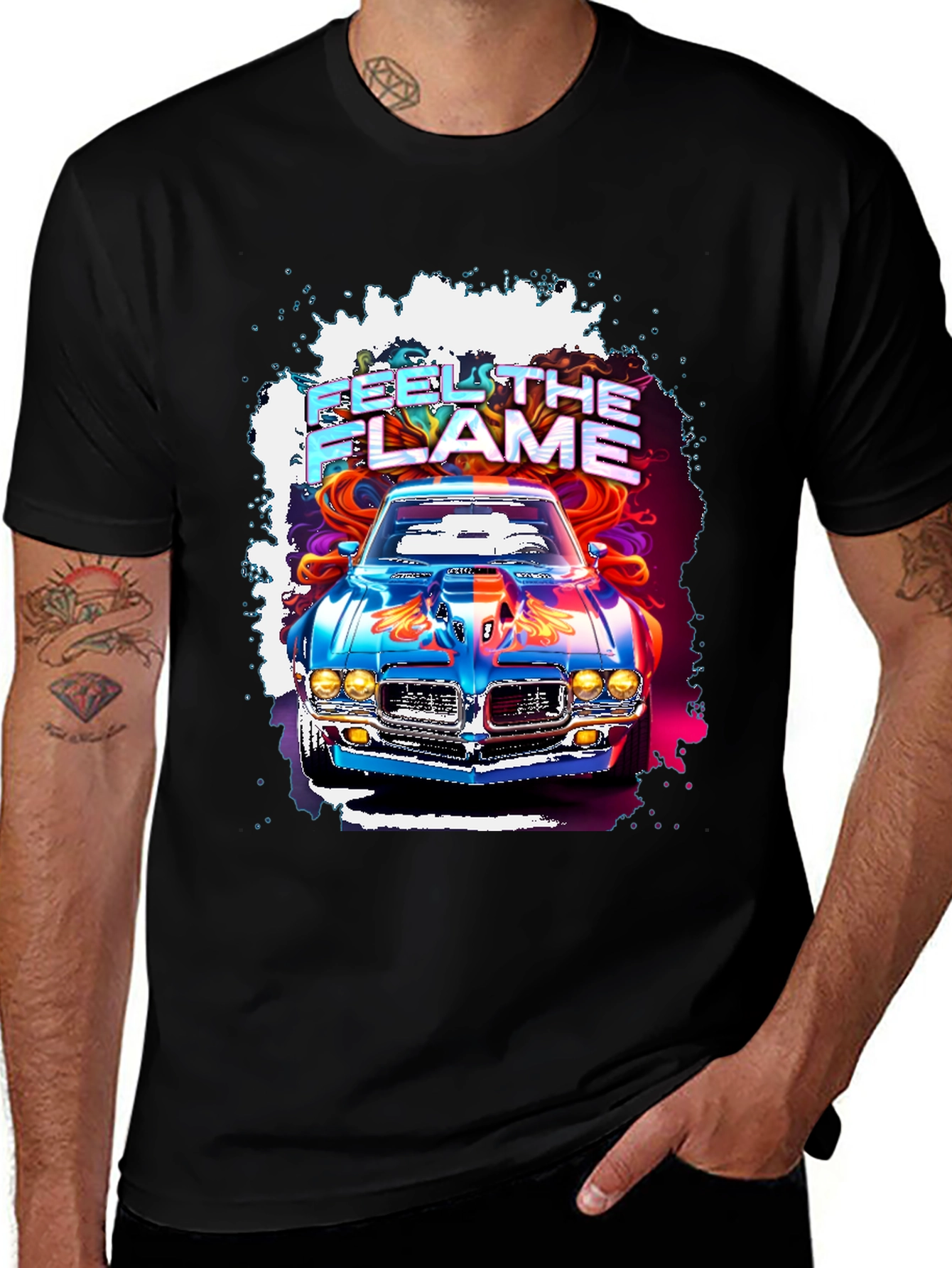Variant 26 of Feel The Flame Car Graphic T-Shirt