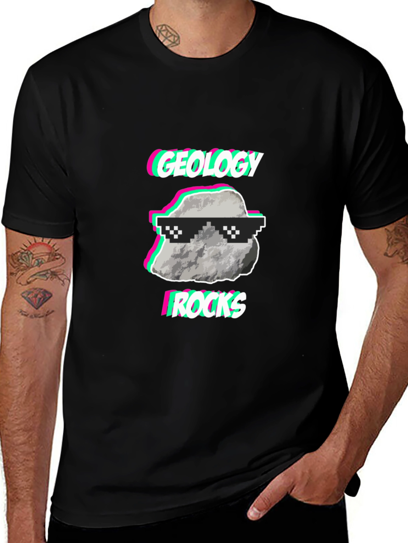 Variant 7 of Geology Rocks T-Shirt - Cool Rock with Shades Tee