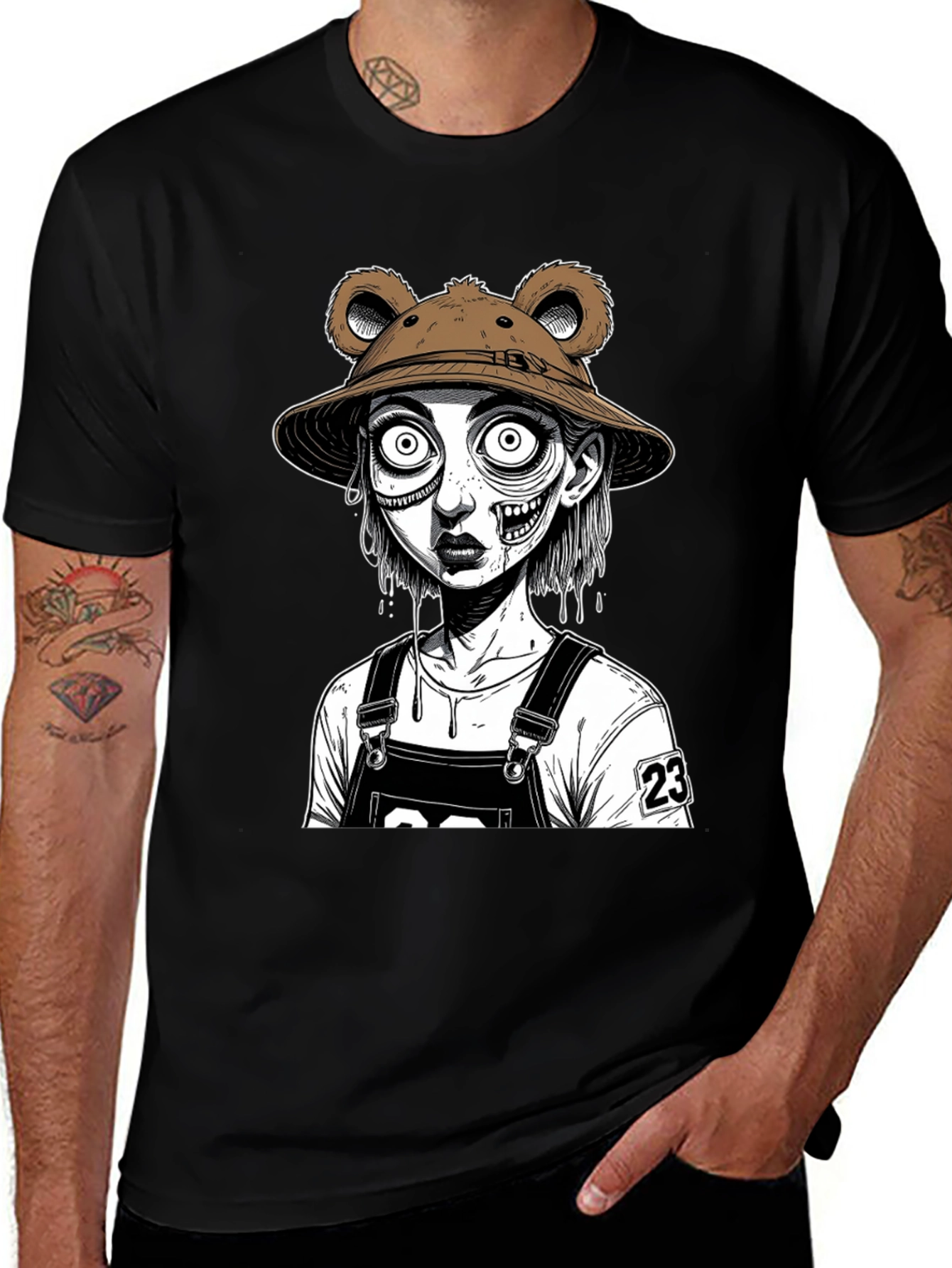 Zombie Bear Hat T-Shirt