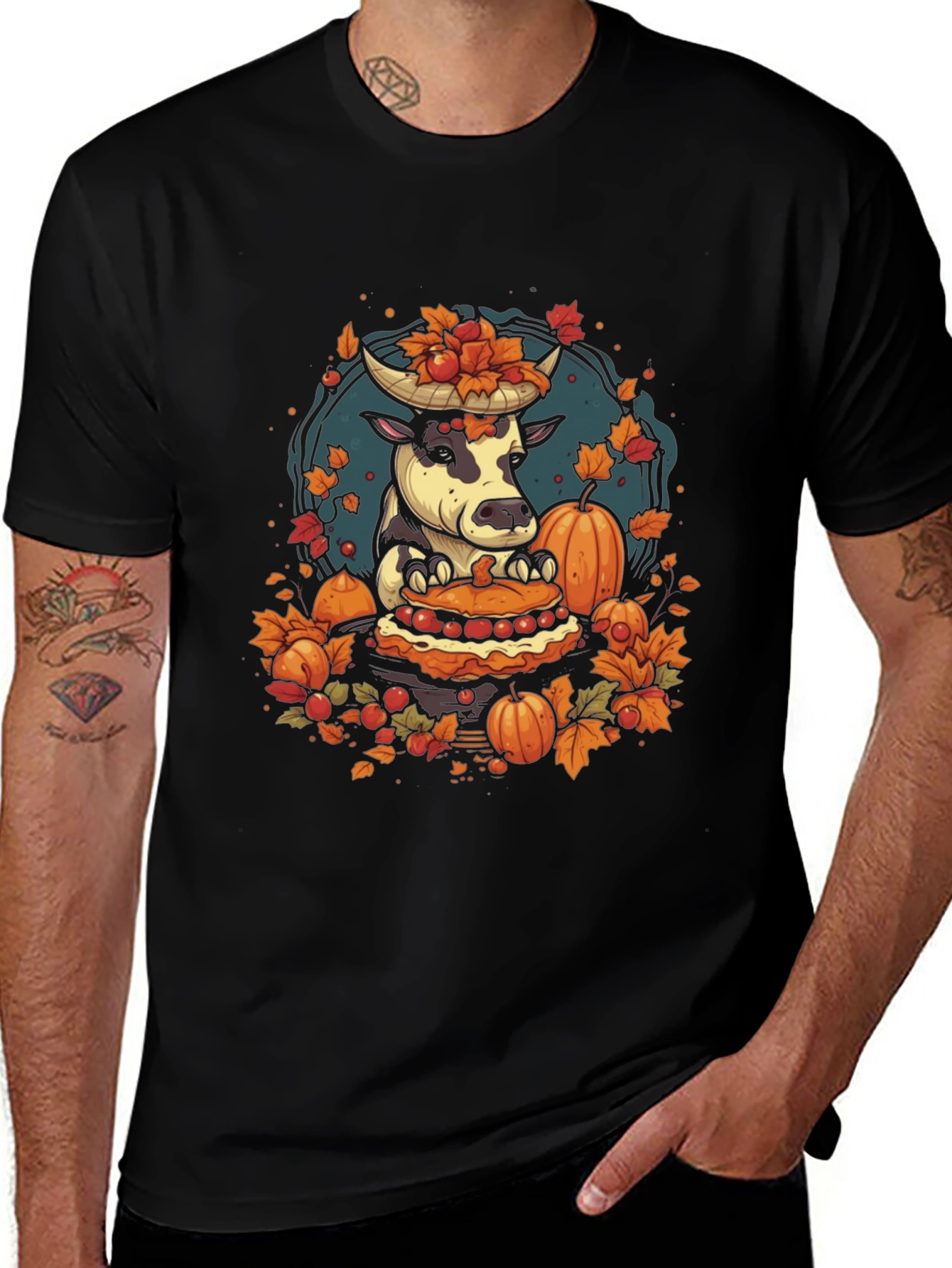 Variant 6 of Autumn Cow Pie Graphic Tee