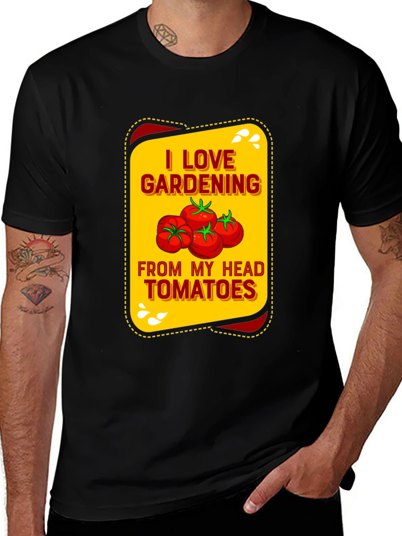 Variant 13 of I Love Gardening Tomatoes Graphic Tee