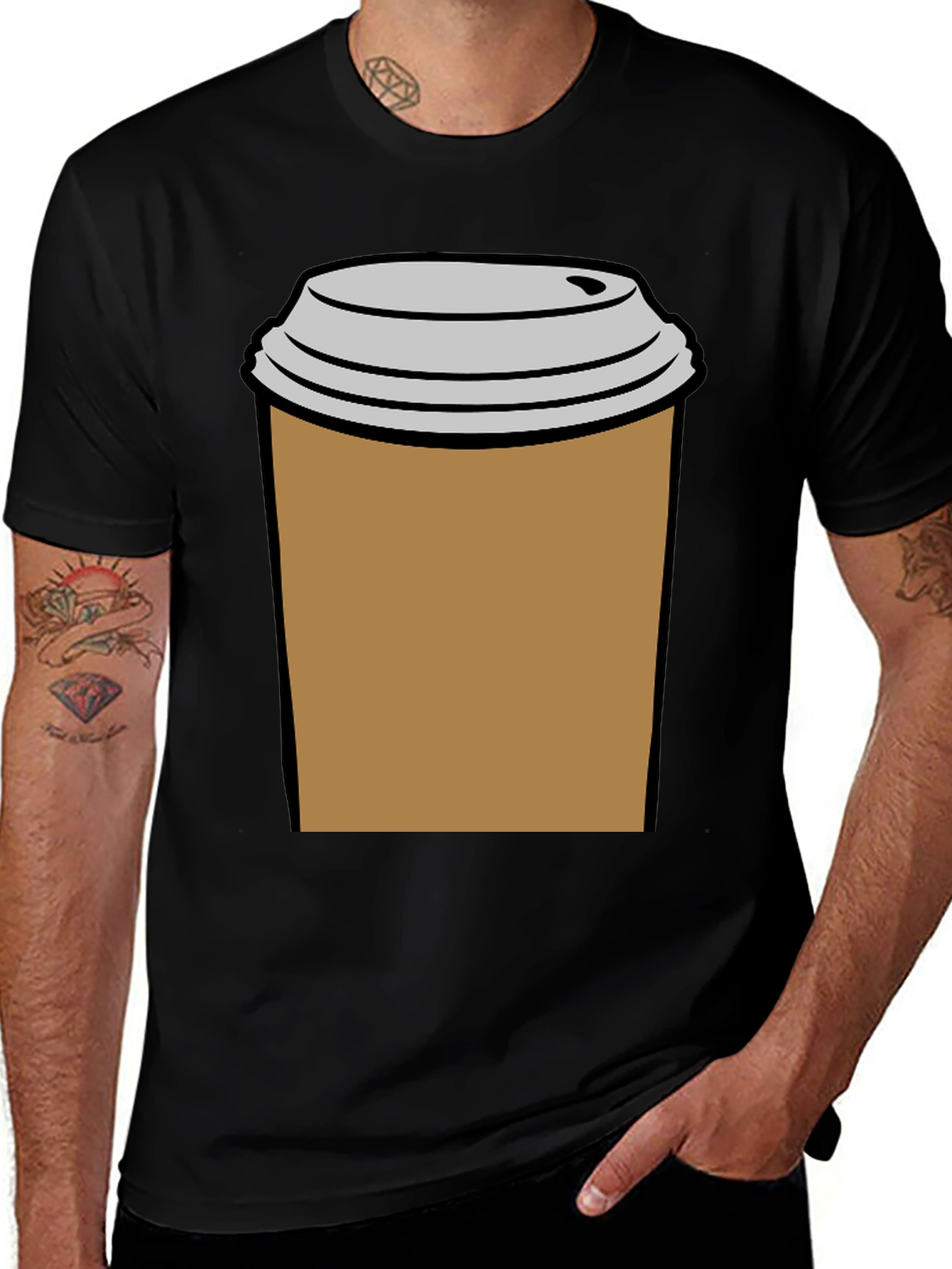 Variant 23 of Coffee Cup T-Shirt - Black Graphic Tee
