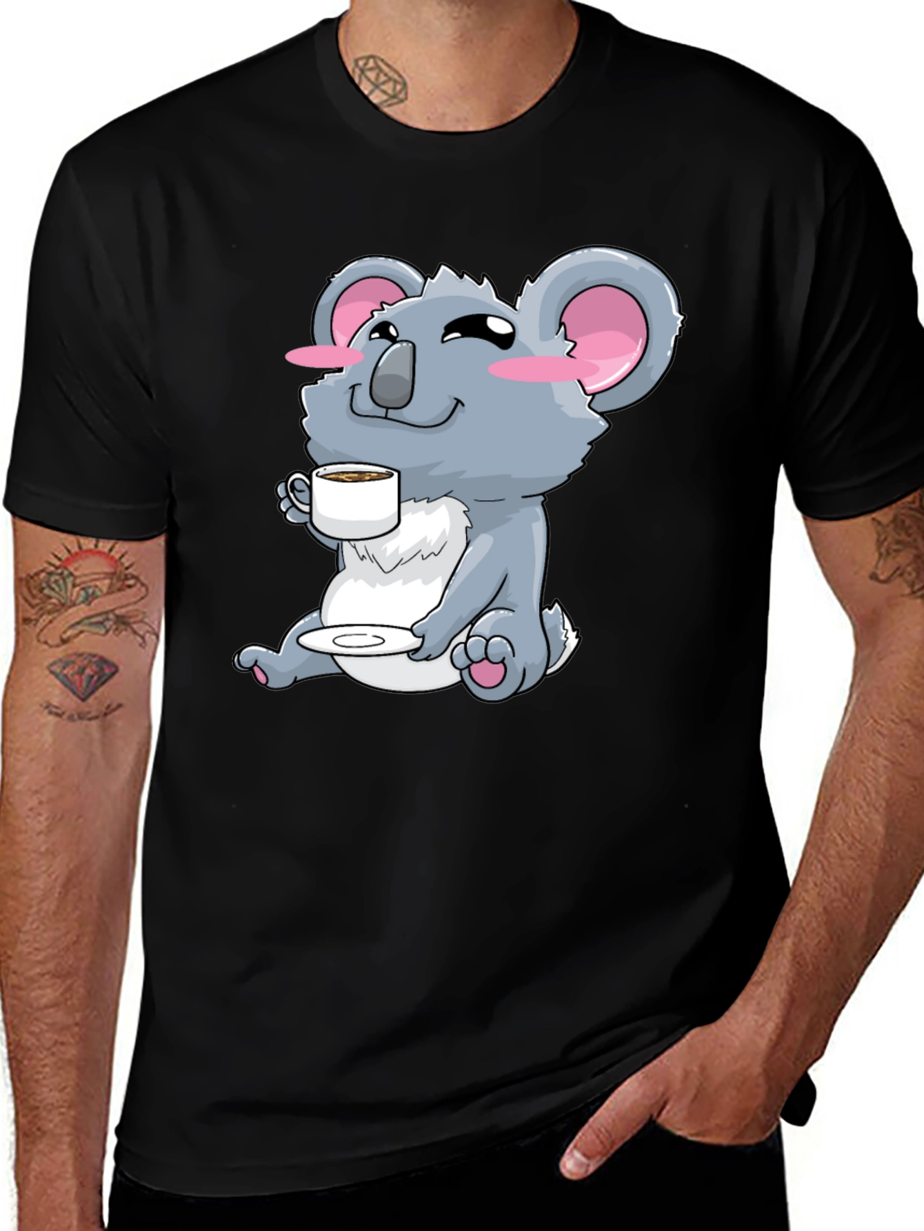 Variant 12 of Koala Bear Coffee T-Shirt - Cute Graphic Tee