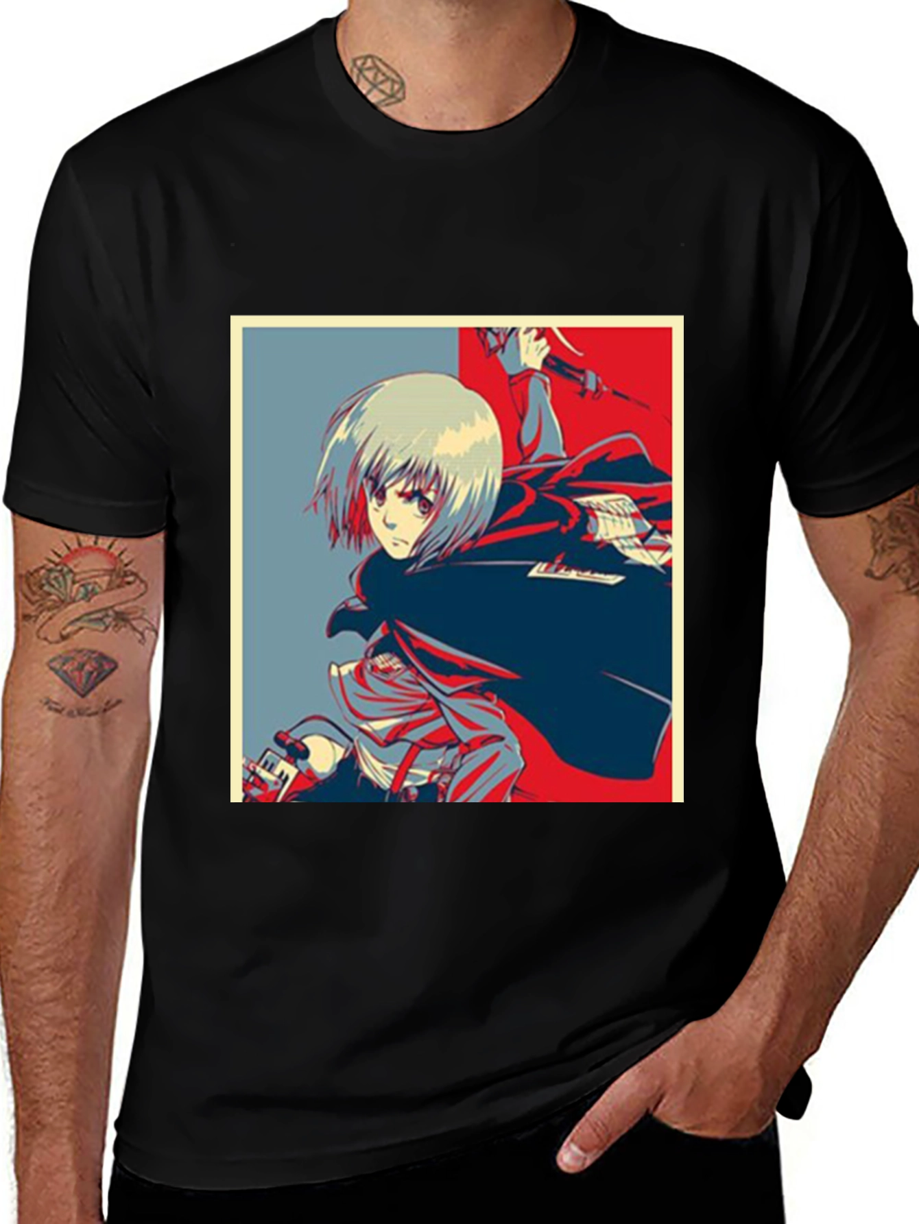 Variant 2 of Anime Graphic T-Shirt - Attack on Titan Style
