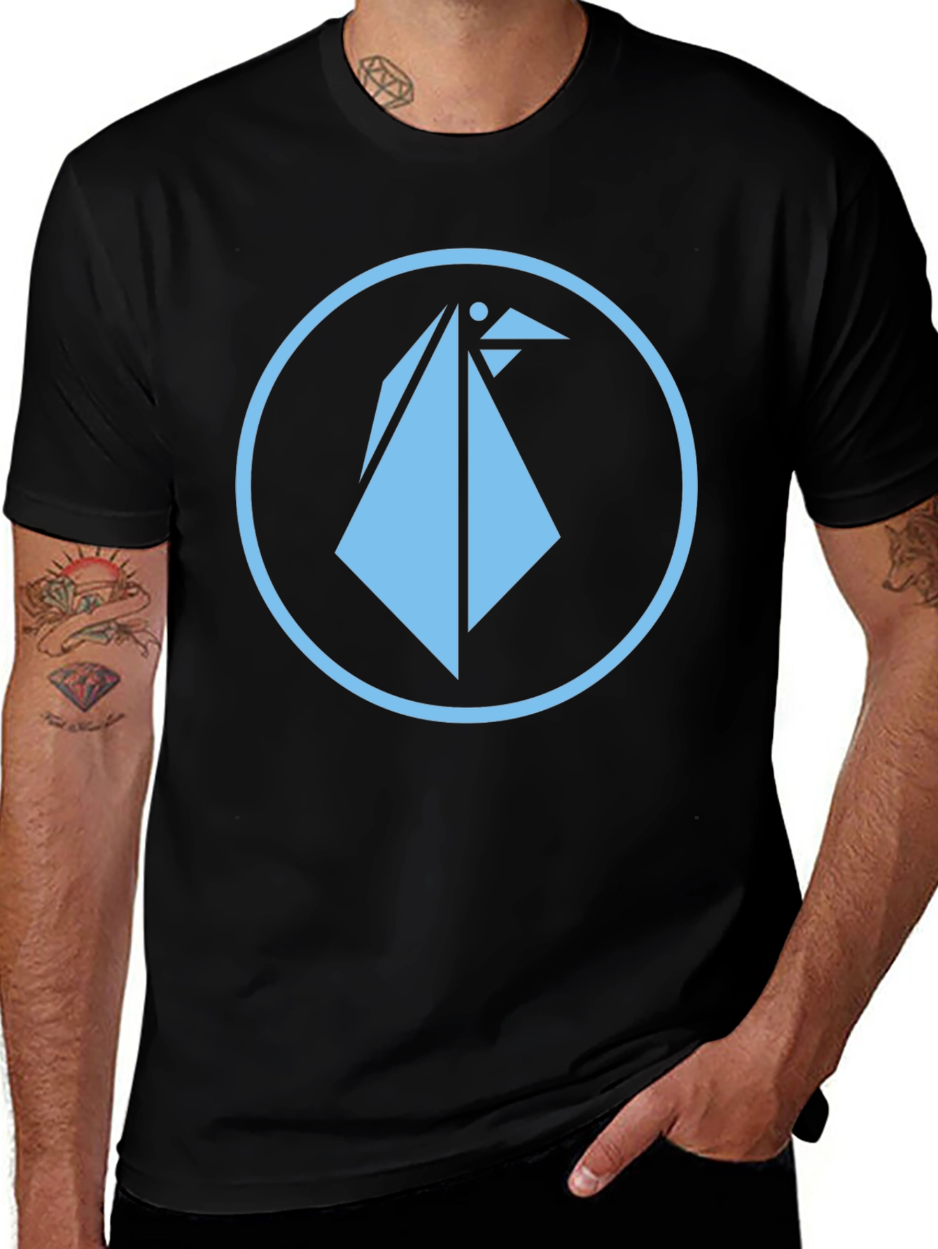 Variant 13 of Geometric Bird Graphic Tee - Modern Style