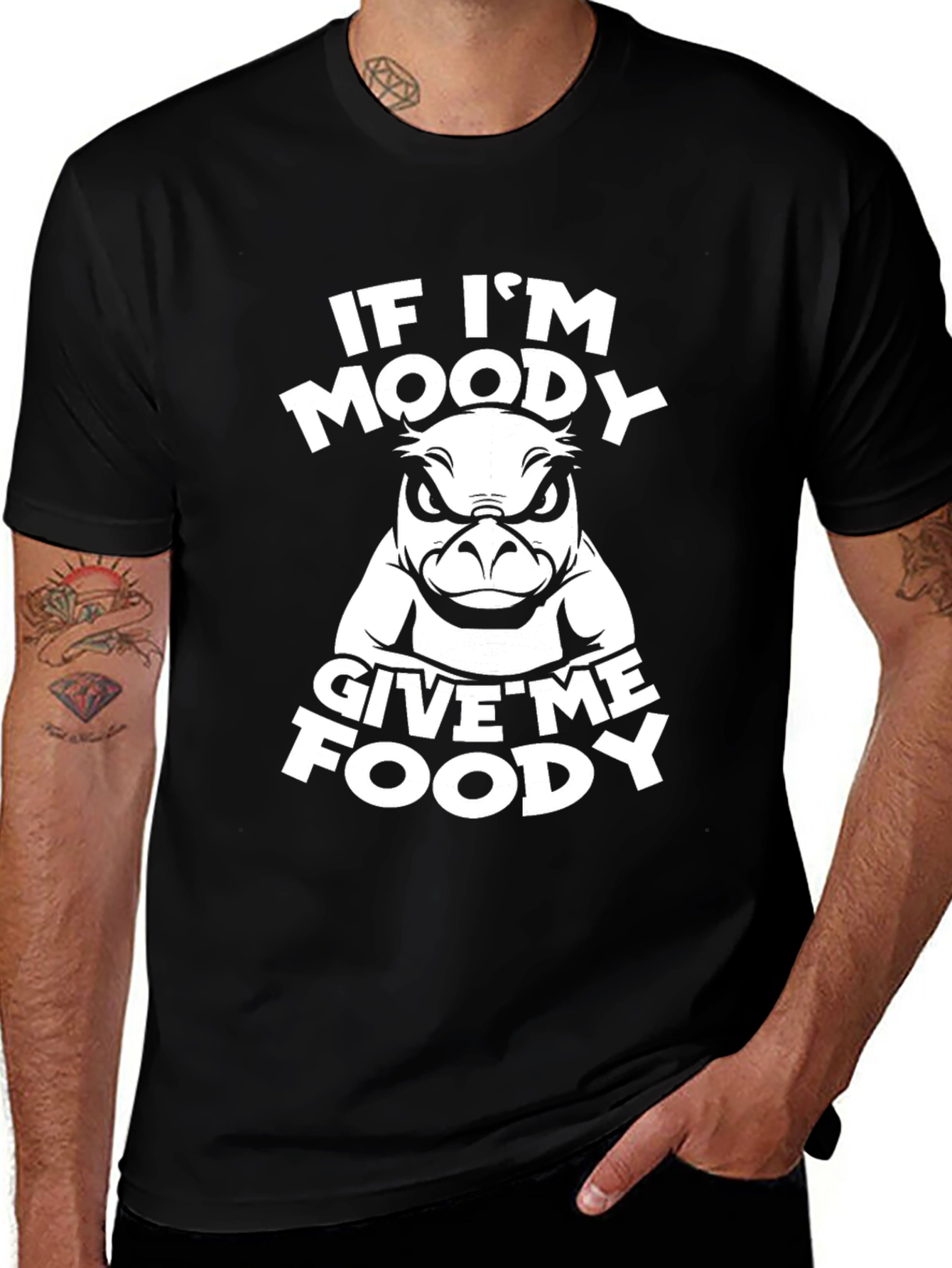 Variant 9 of Moody Foody Graphic T-Shirt - Funny Apparel