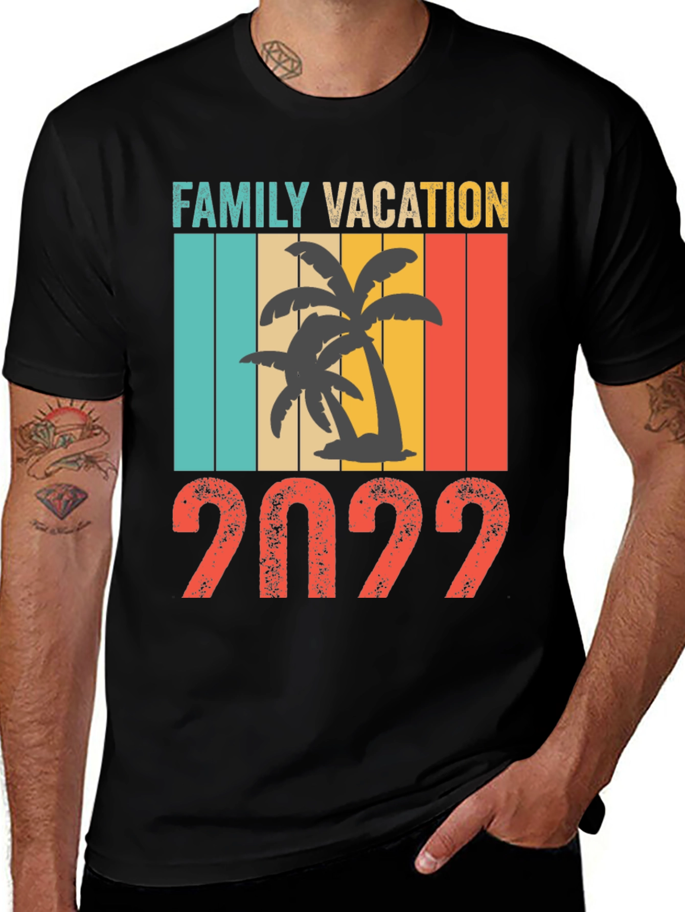 Black Family Vacation 2022 T-Shirt main image