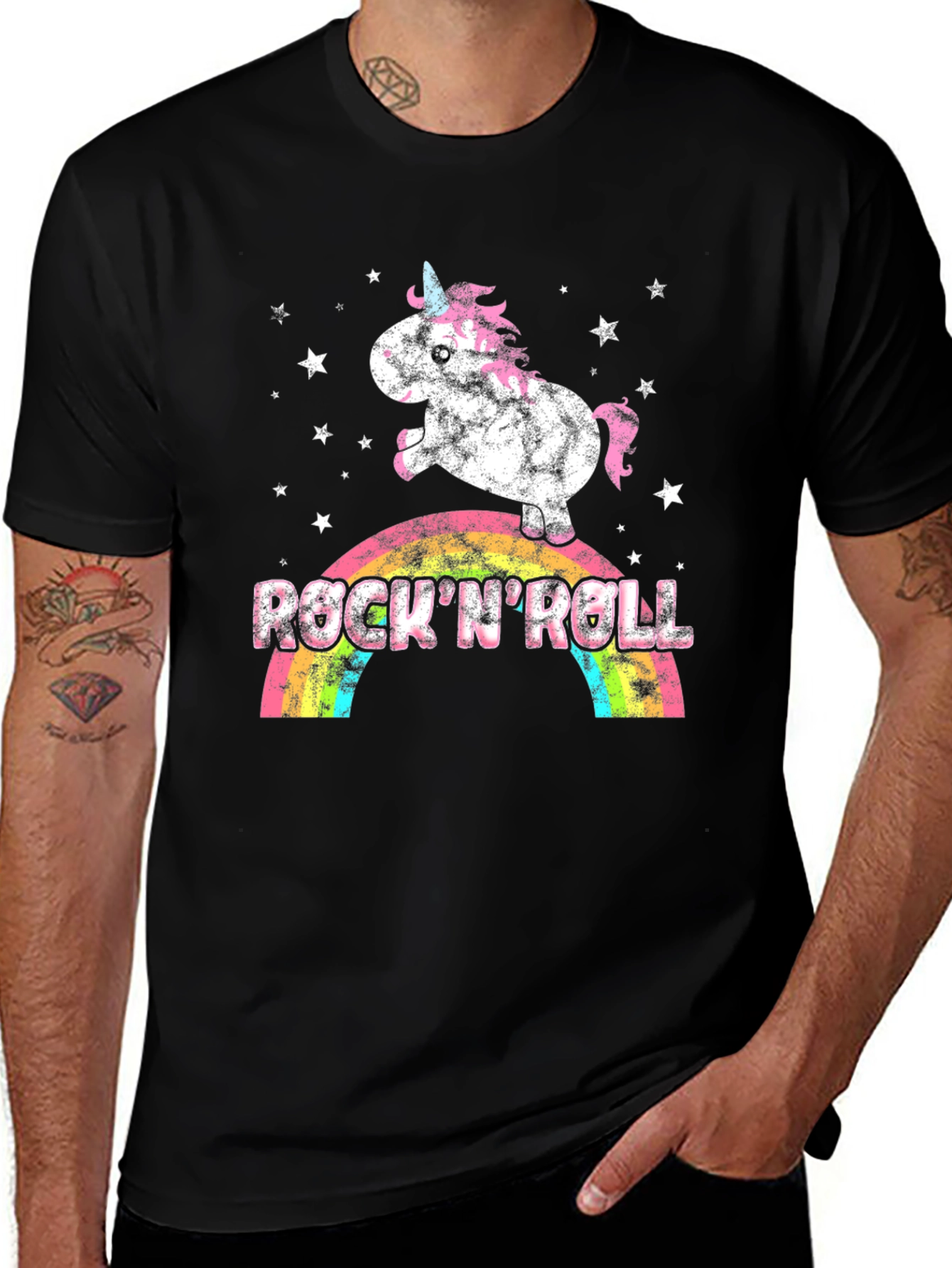 Variant 19 of Rock 'N Roll Unicorn Graphic T-Shirt
