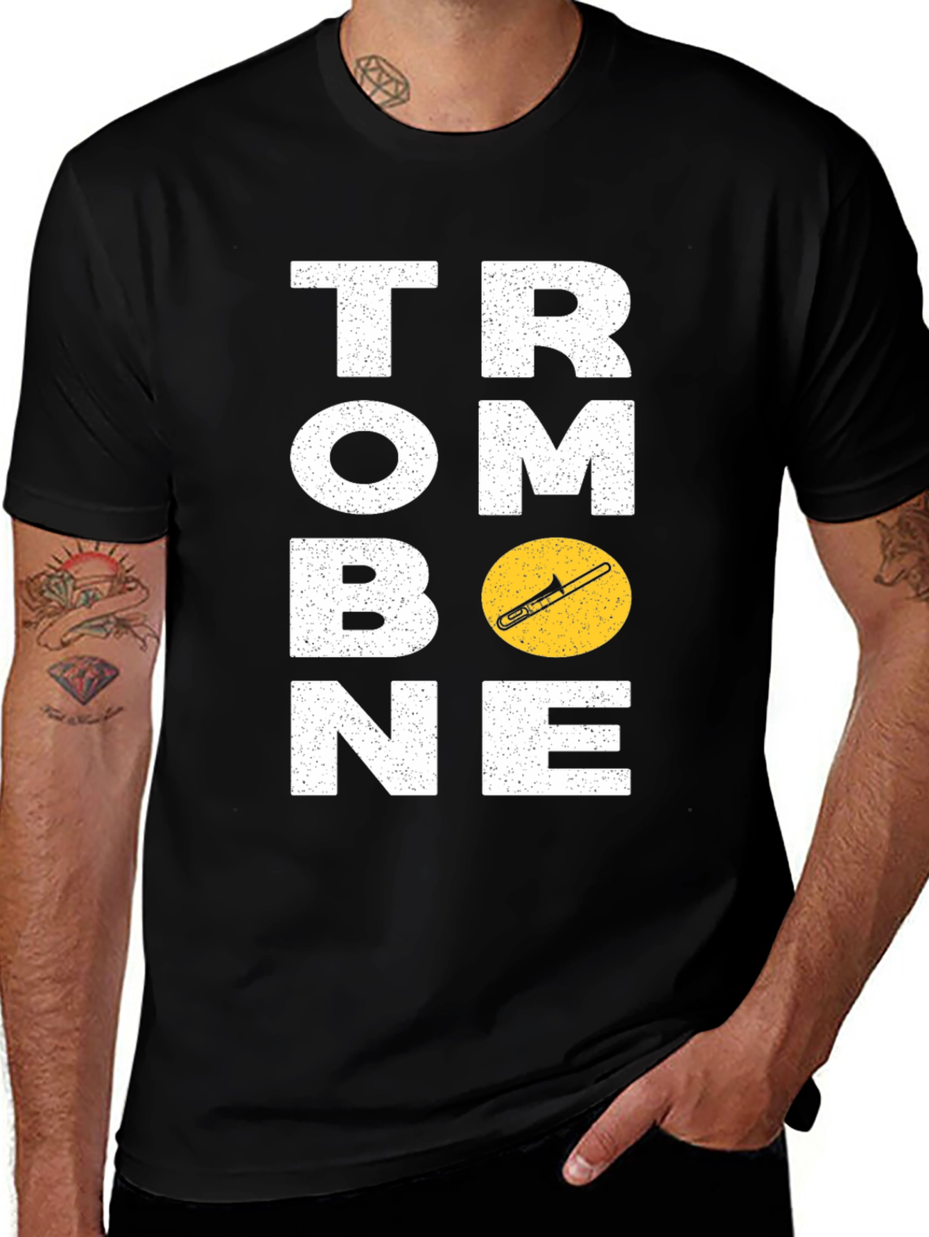 Variant 25 of Trombone Graphic Tee - Musician's Novelty Shirt