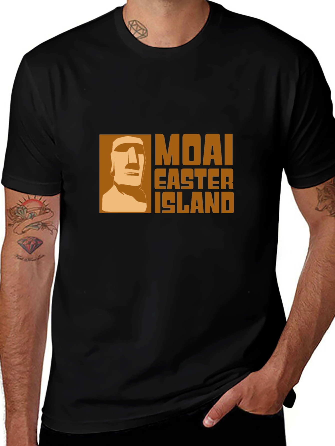 Variant 15 of Moai Easter Island Graphic Tee