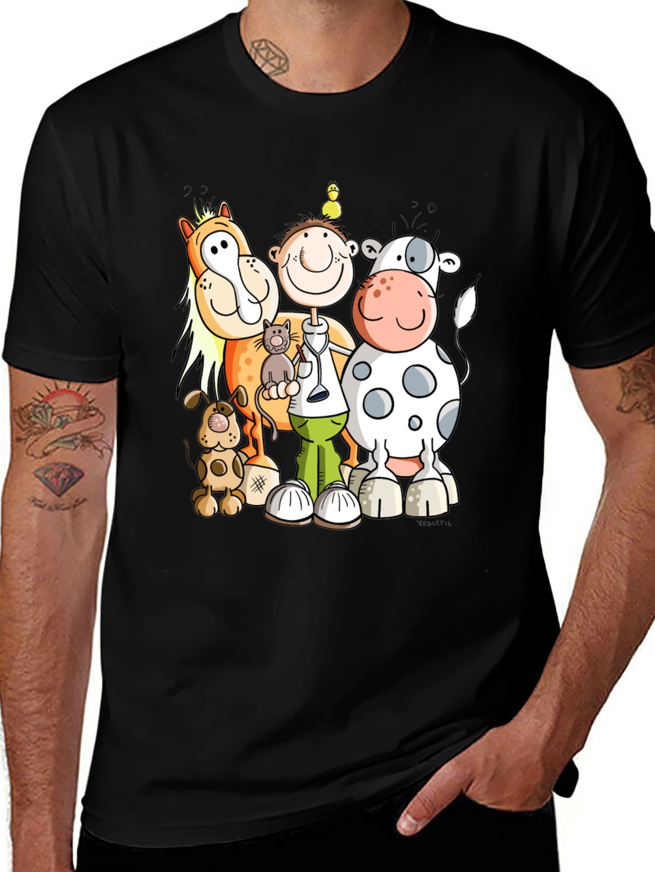 Variant 14 of Cartoon Animal Crew T-Shirt