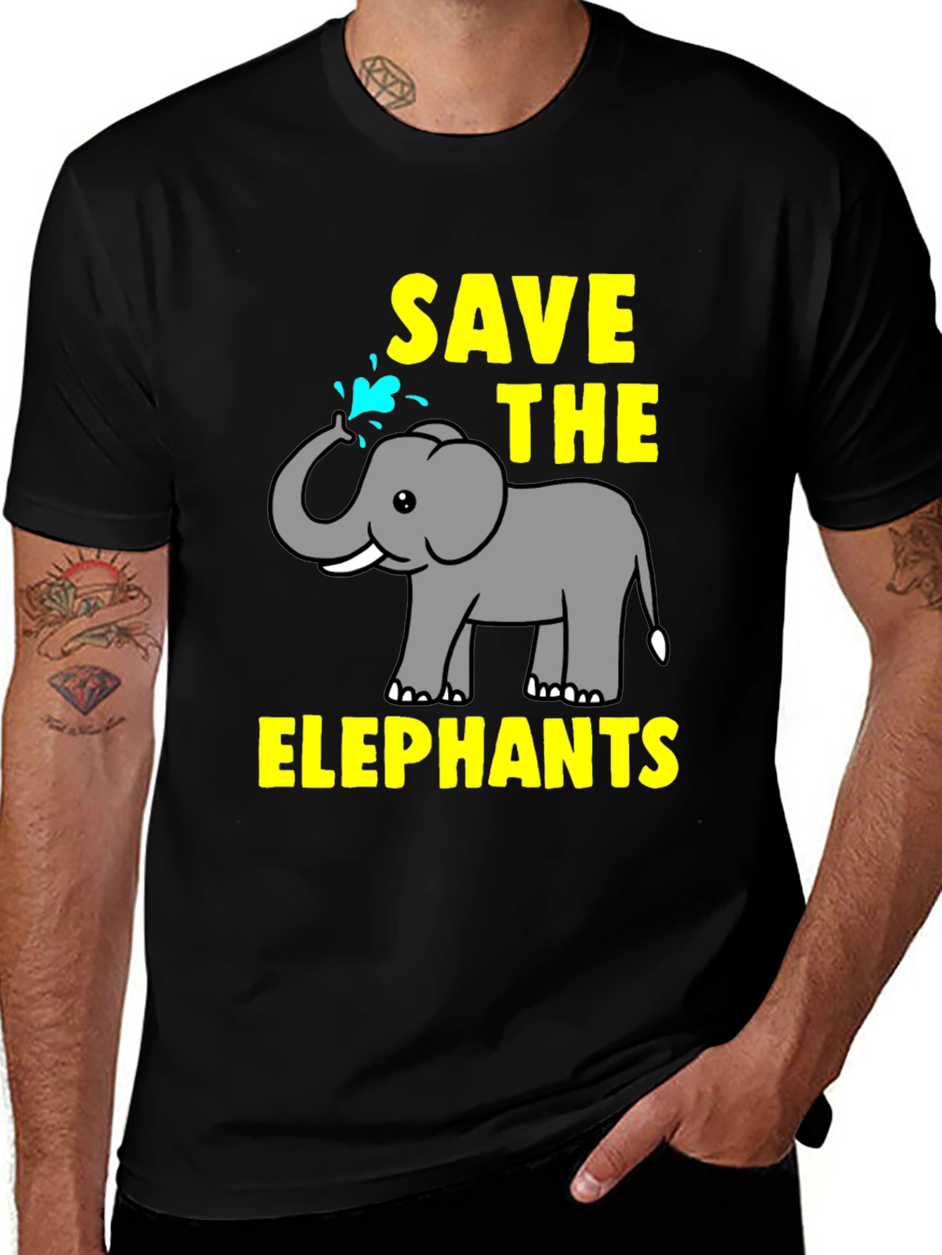 Variant 3 of Save The Elephants Graphic Tee