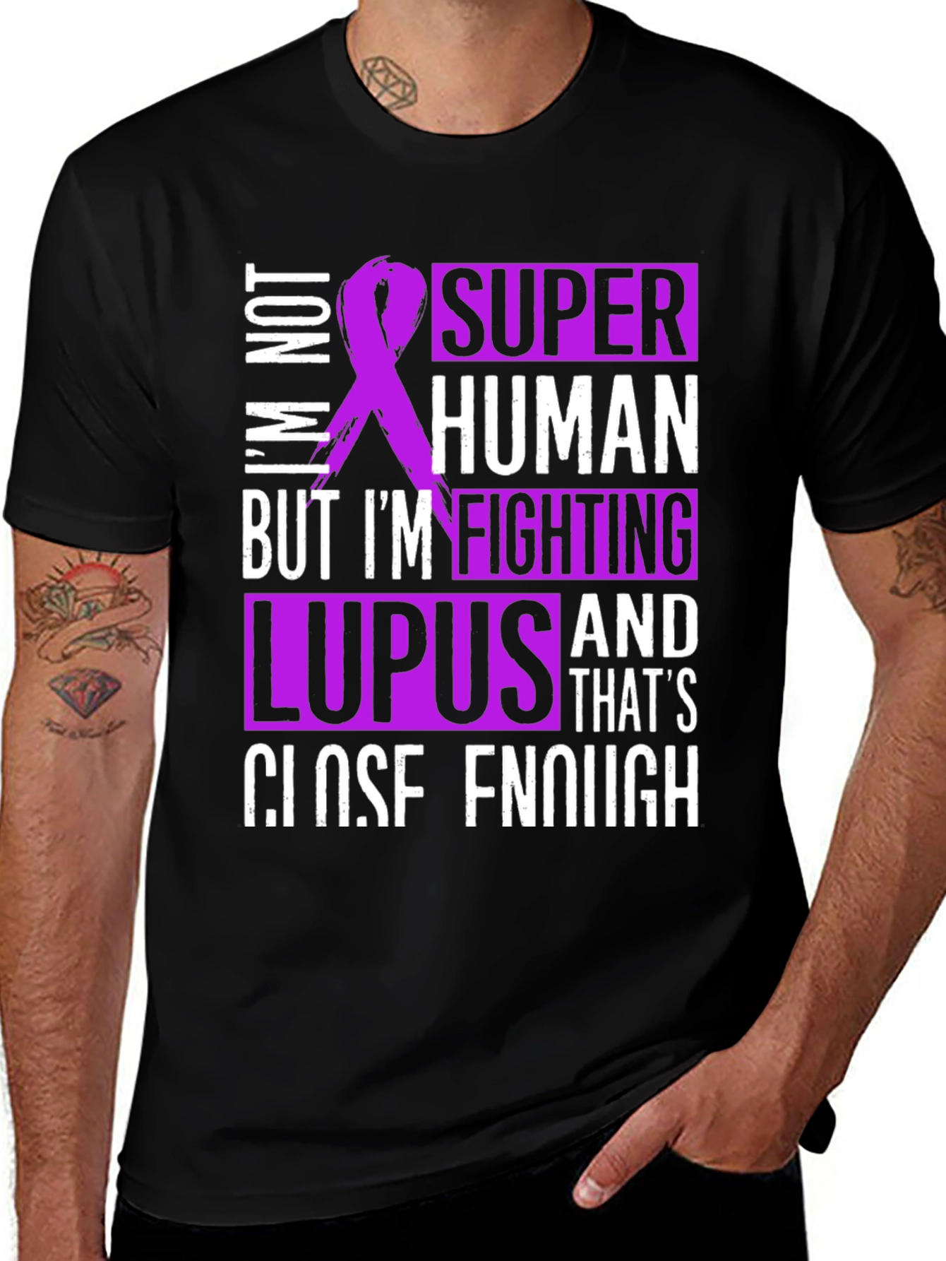 Lupus Awareness T-Shirt - I'm Not Super Human