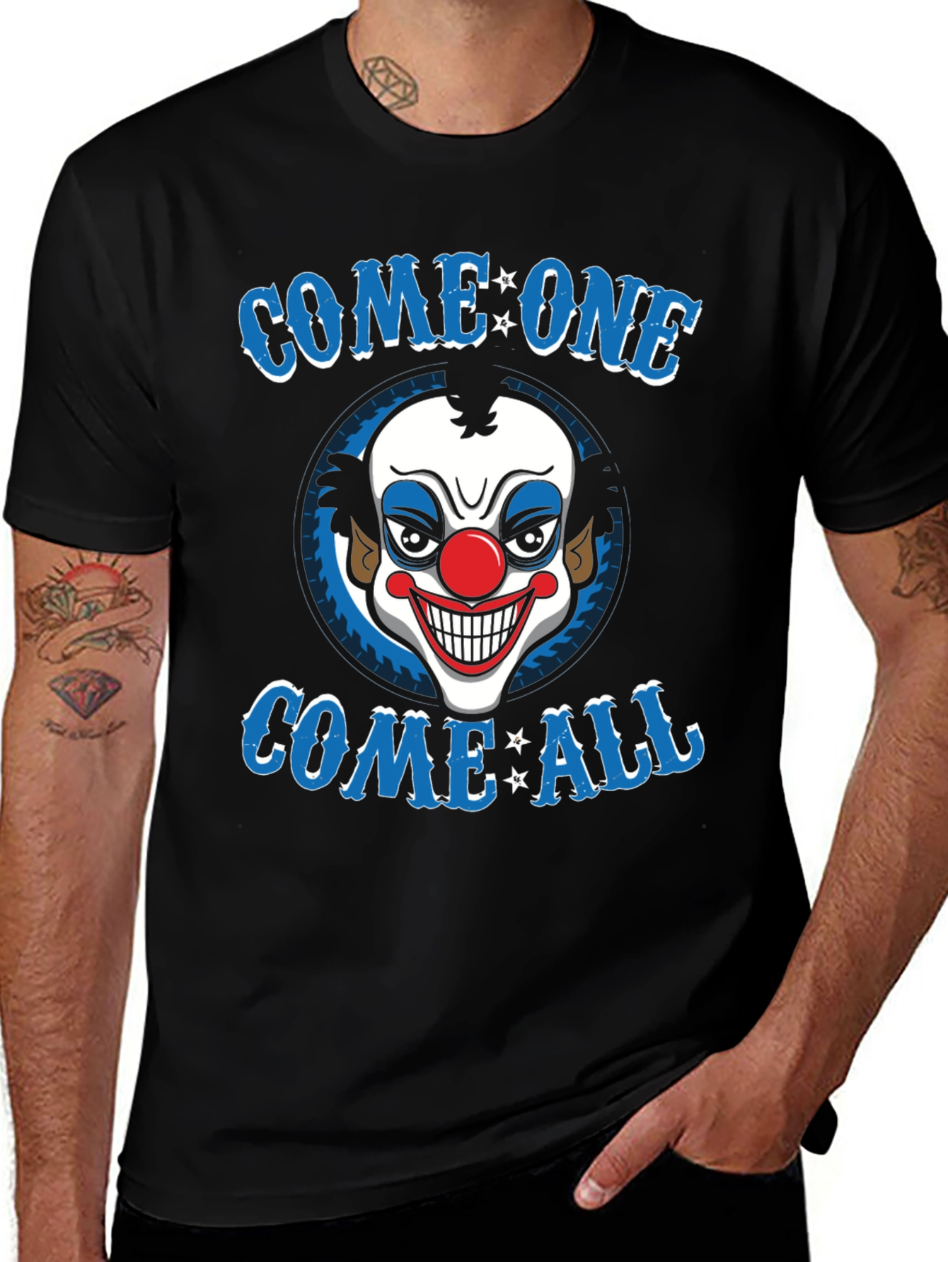 Variant 25 of Creepy Clown Come One Come All Graphic T-Shirt