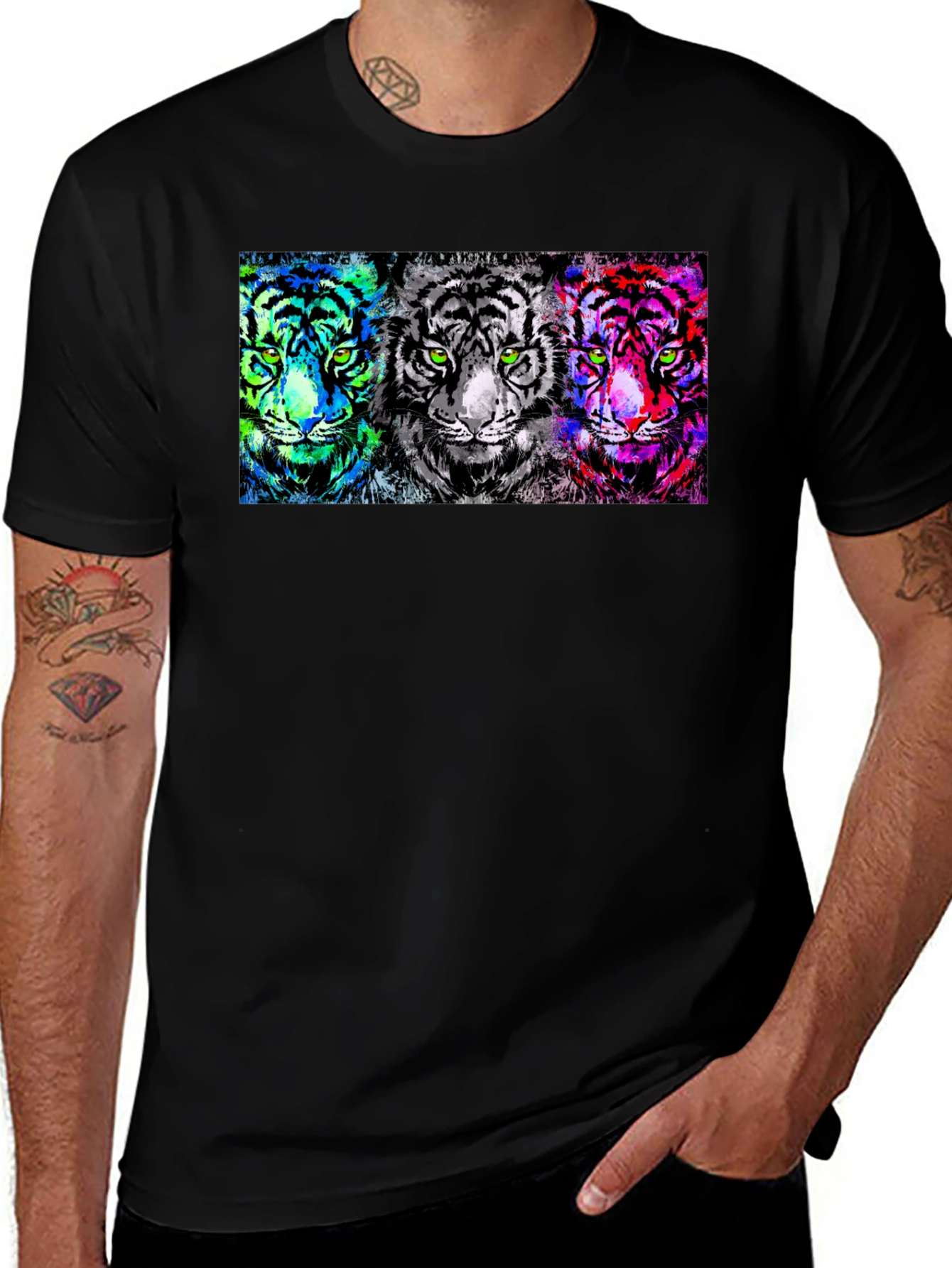 Variant 14 of Neon Tiger Trio Graphic Tee